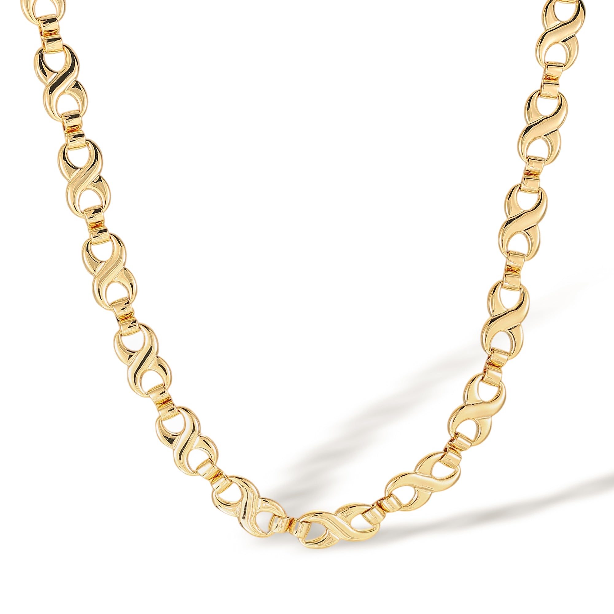 Douce 18K Gold Interlocking Infinity Link Choker Necklace