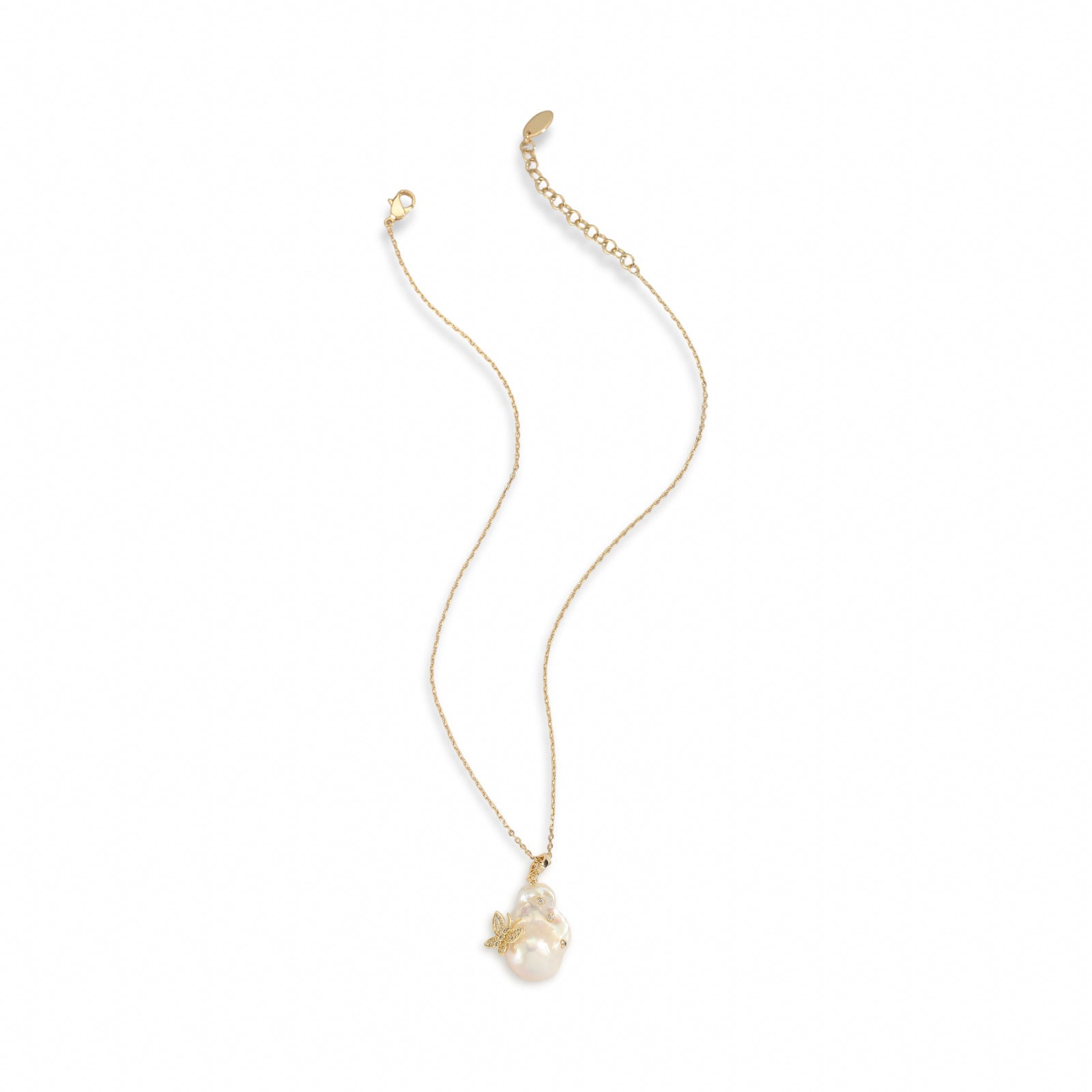 Douceur Baroque Butterfly Pearl Necklace