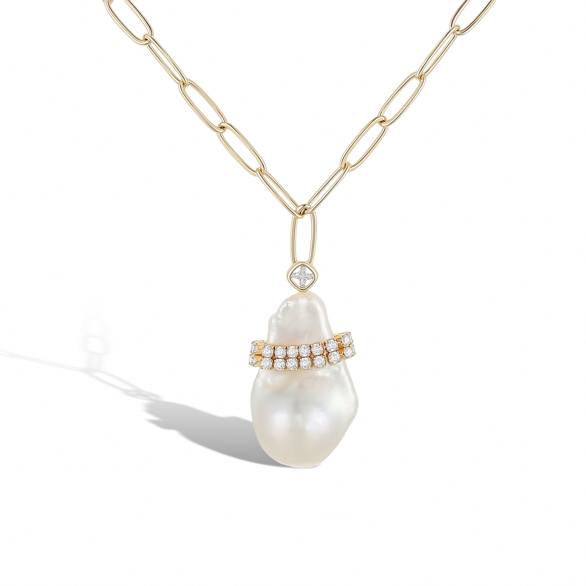 Douceur Subtle Baroque Pearl White Necklace
