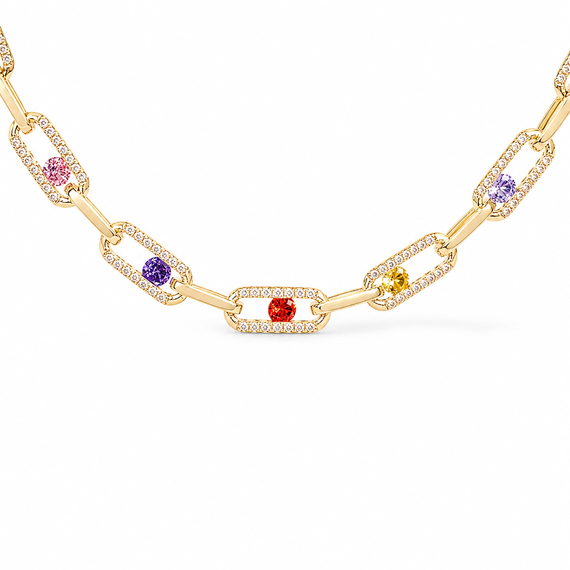 Dune 14K Gold Move Oval Link Choker Necklace