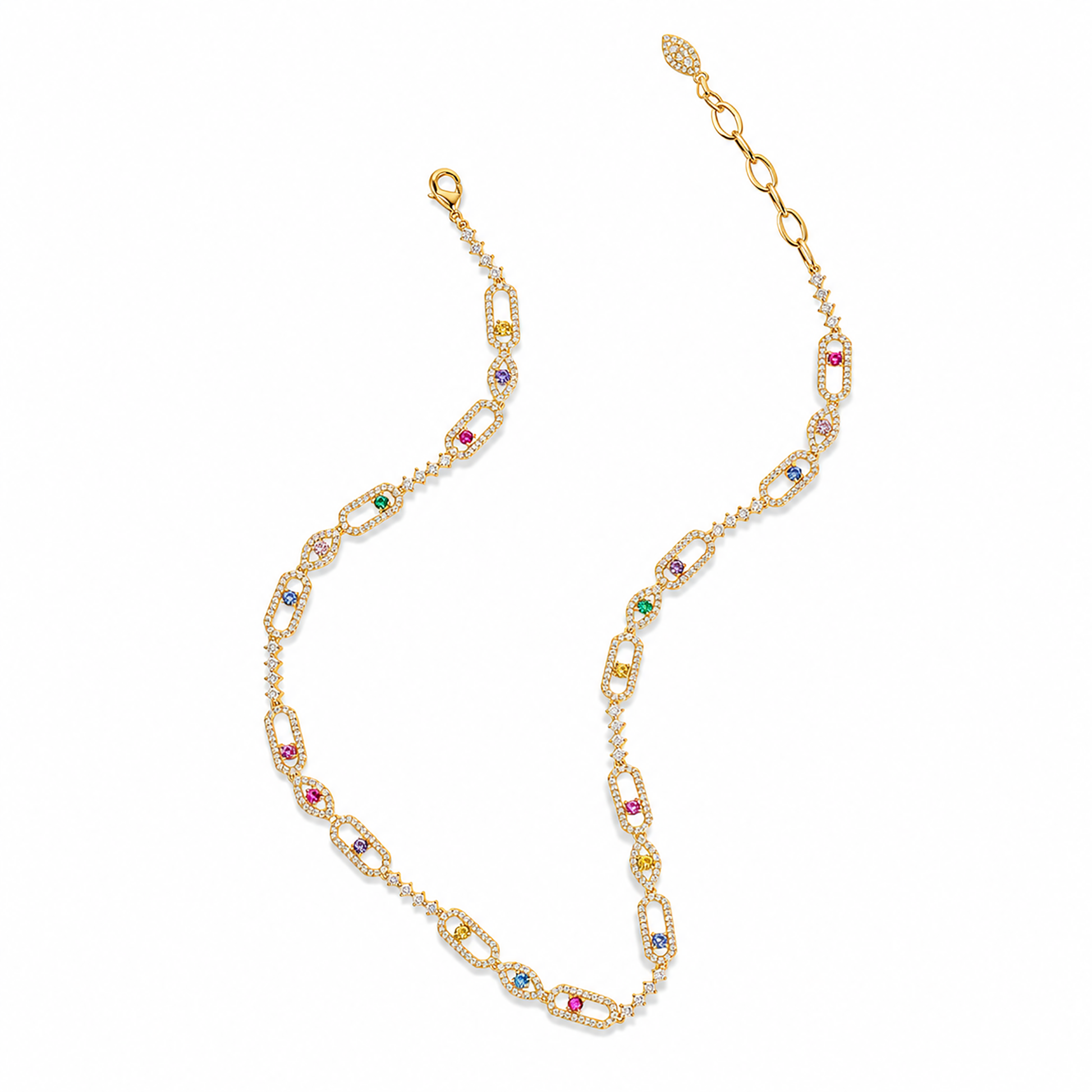 Dune 14K Gold Move Oval Link Necklace