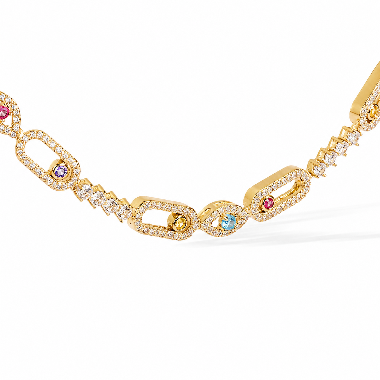 Dune 14K Gold Move Oval Link Necklace