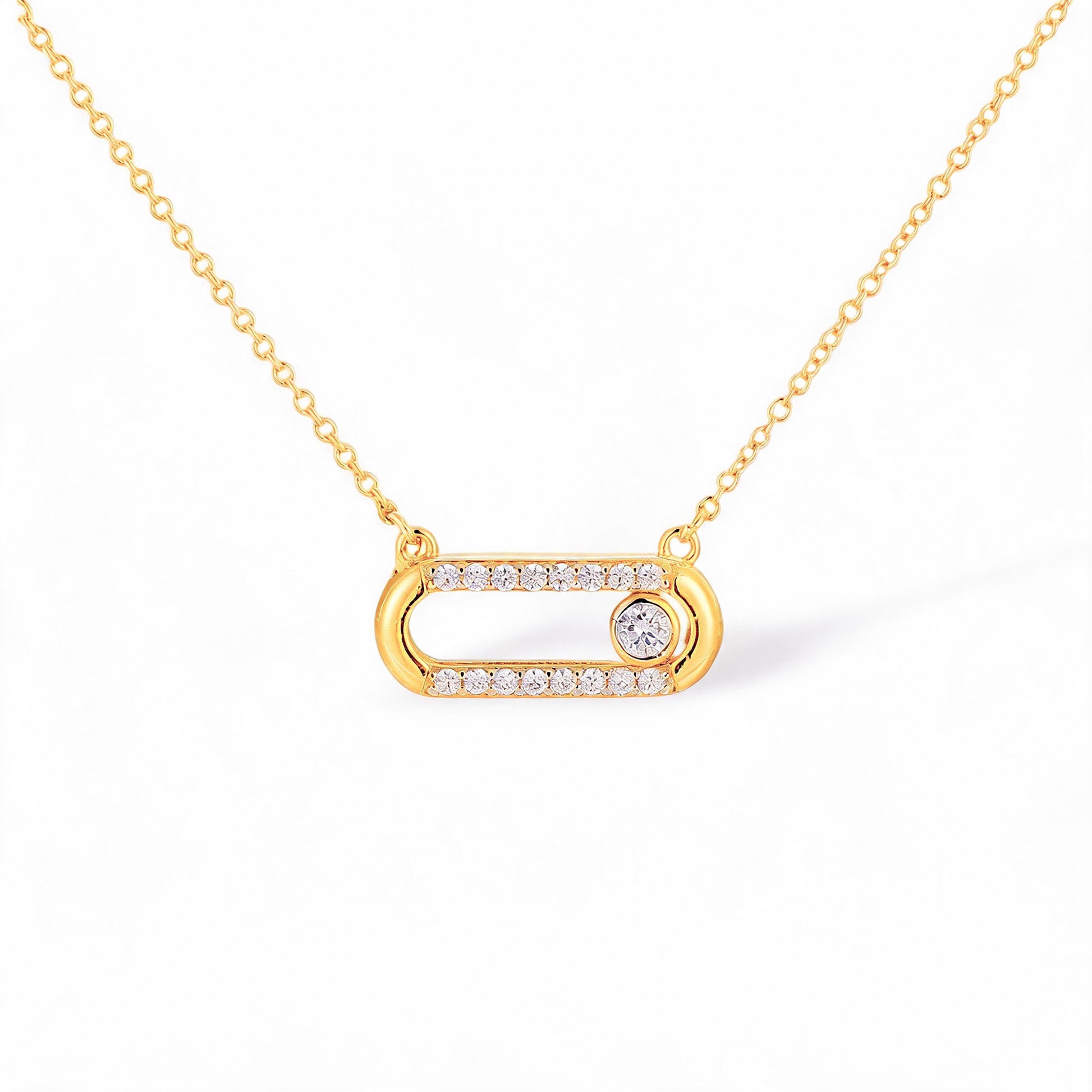 Dune 18K Gold Move Oval Neckalce
