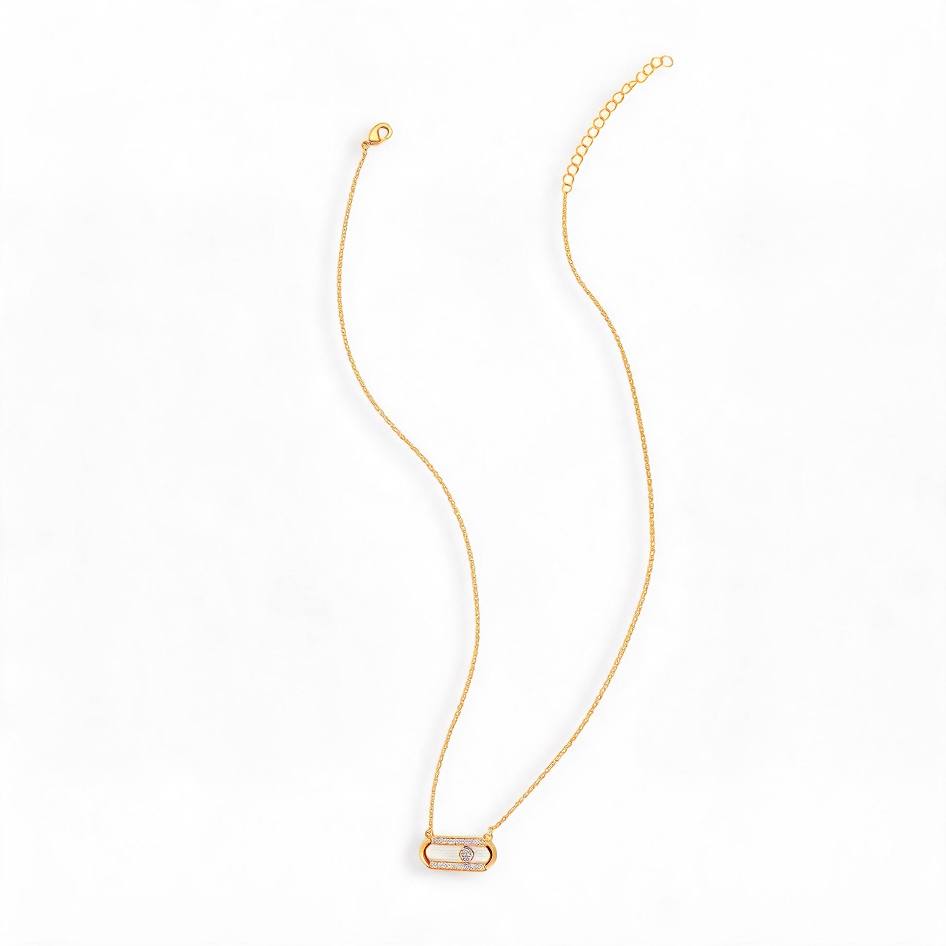 Dune 18K Gold Move Oval Neckalce