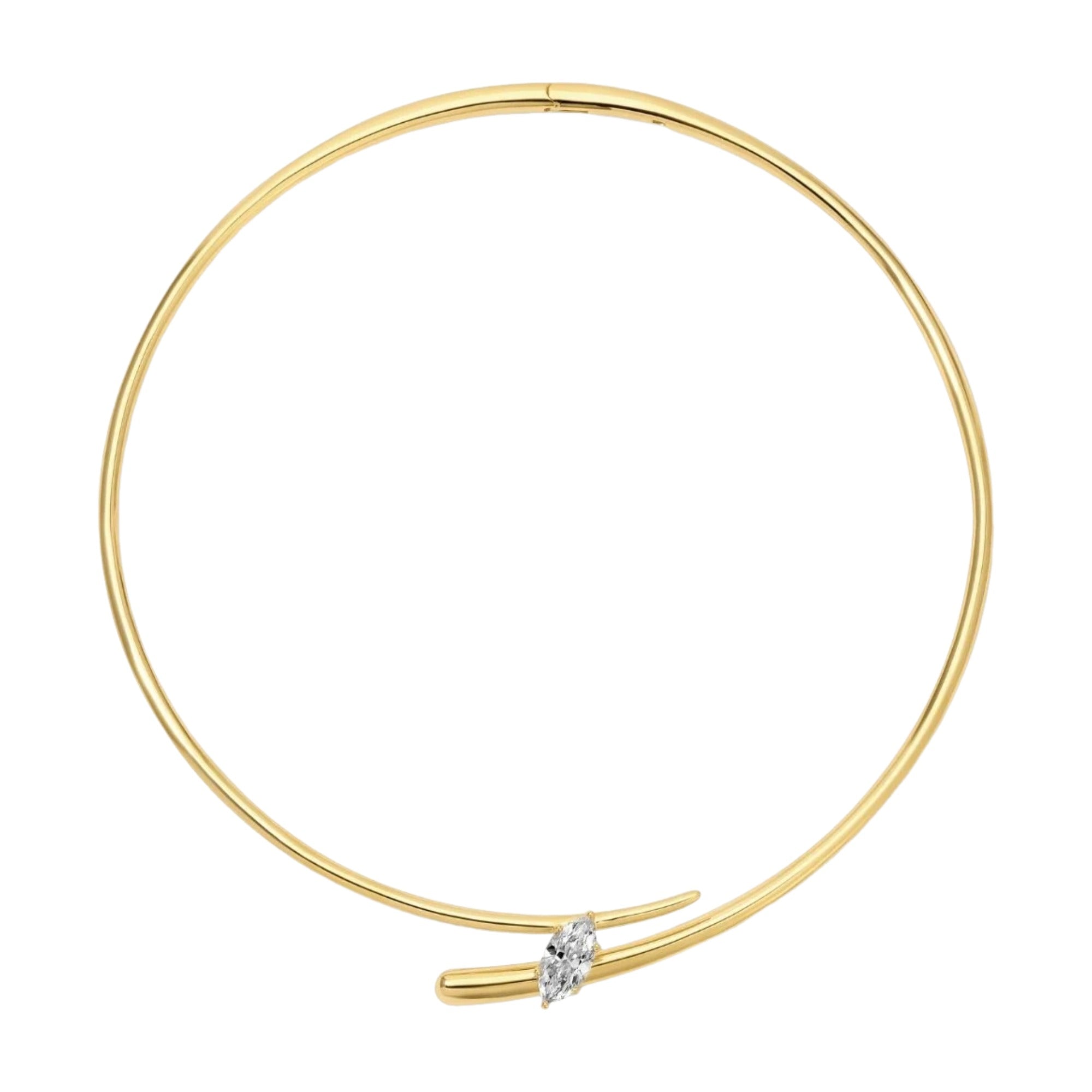 Edelrun 18K Gold Marquise Choker Necklace