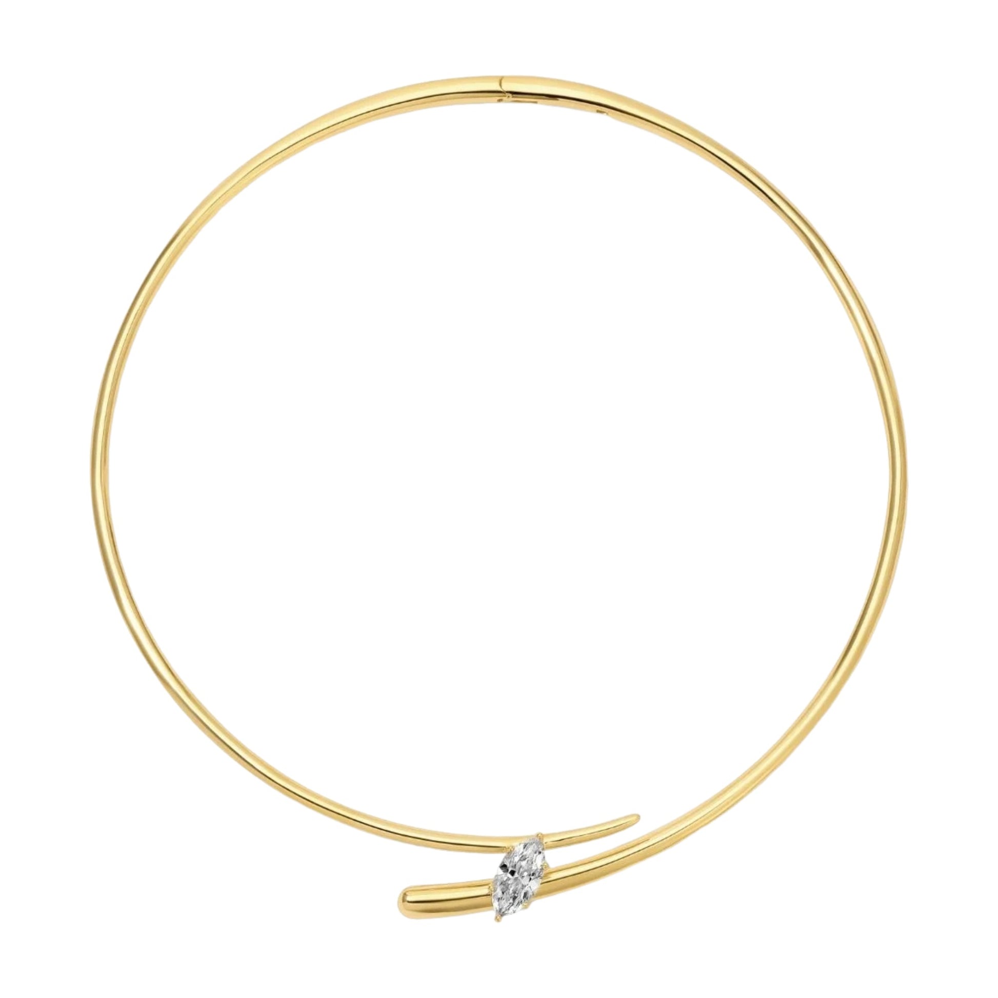 Edelrun 18K Gold Marquise Choker Necklace