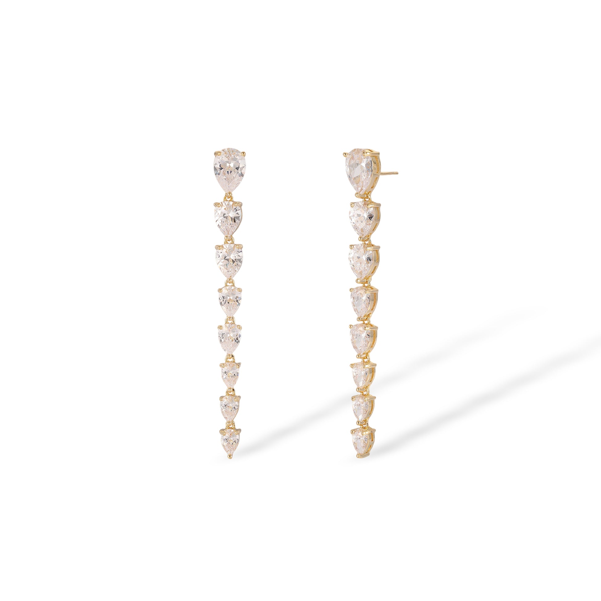 Edeltraud 14K Gold Teardrop Drop Earrings & Necklace Set