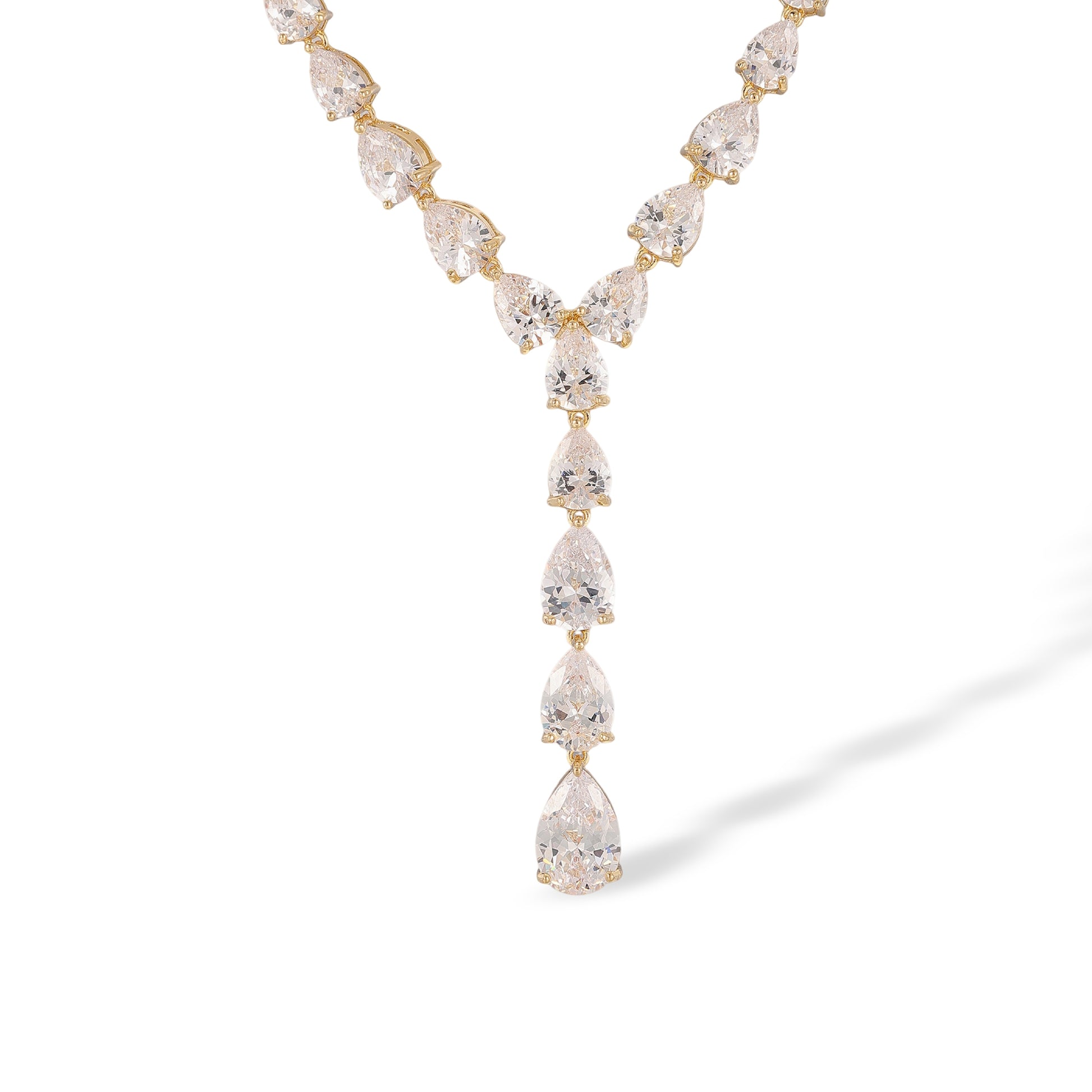 Edeltraud 14K Gold Teardrop Drop Earrings & Necklace Set