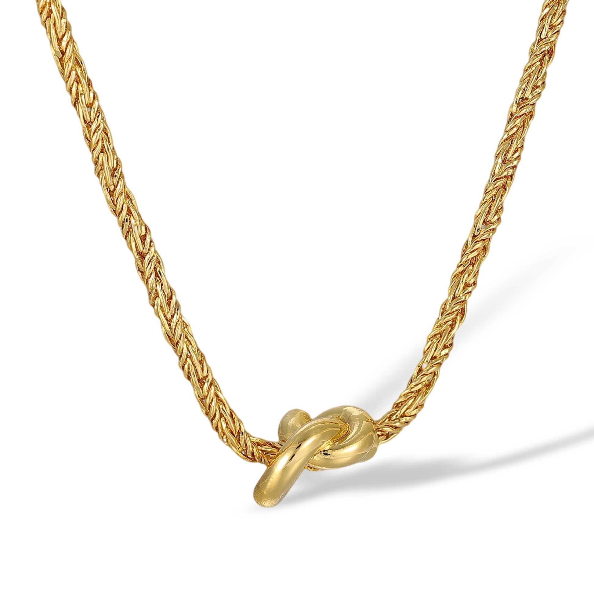 Edelvine 14K Gold Twisted Rope Knot Necklace