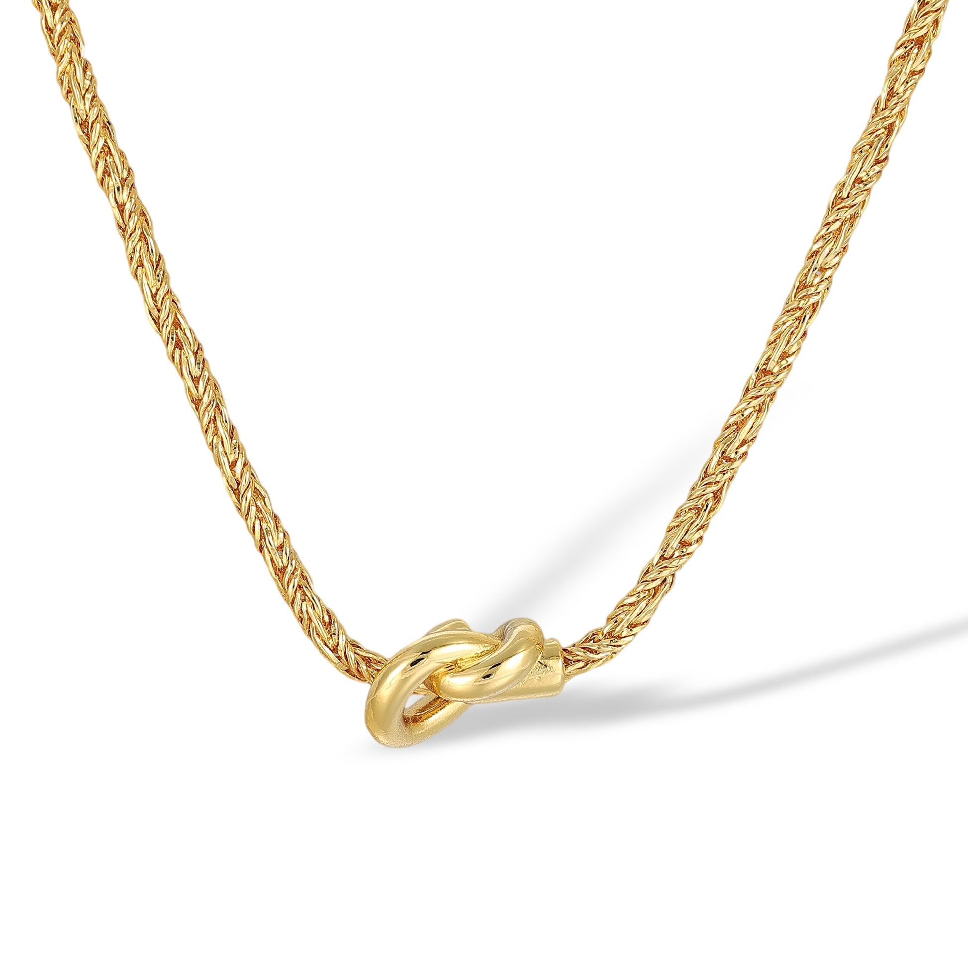 Edelvine 14K Gold Twisted Rope Knot Necklace