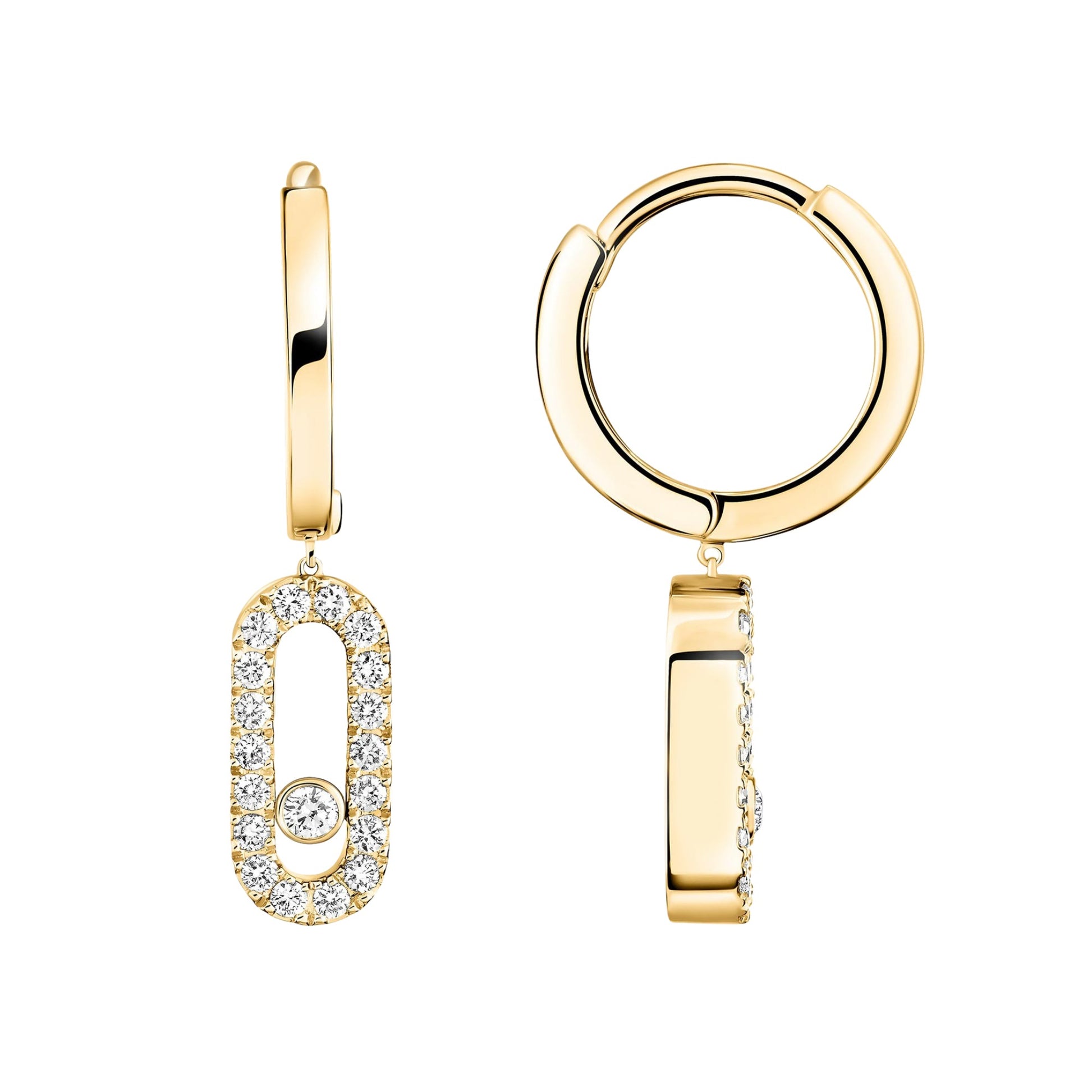 Egilrun 14K Gold Paperclip Drop Earrings