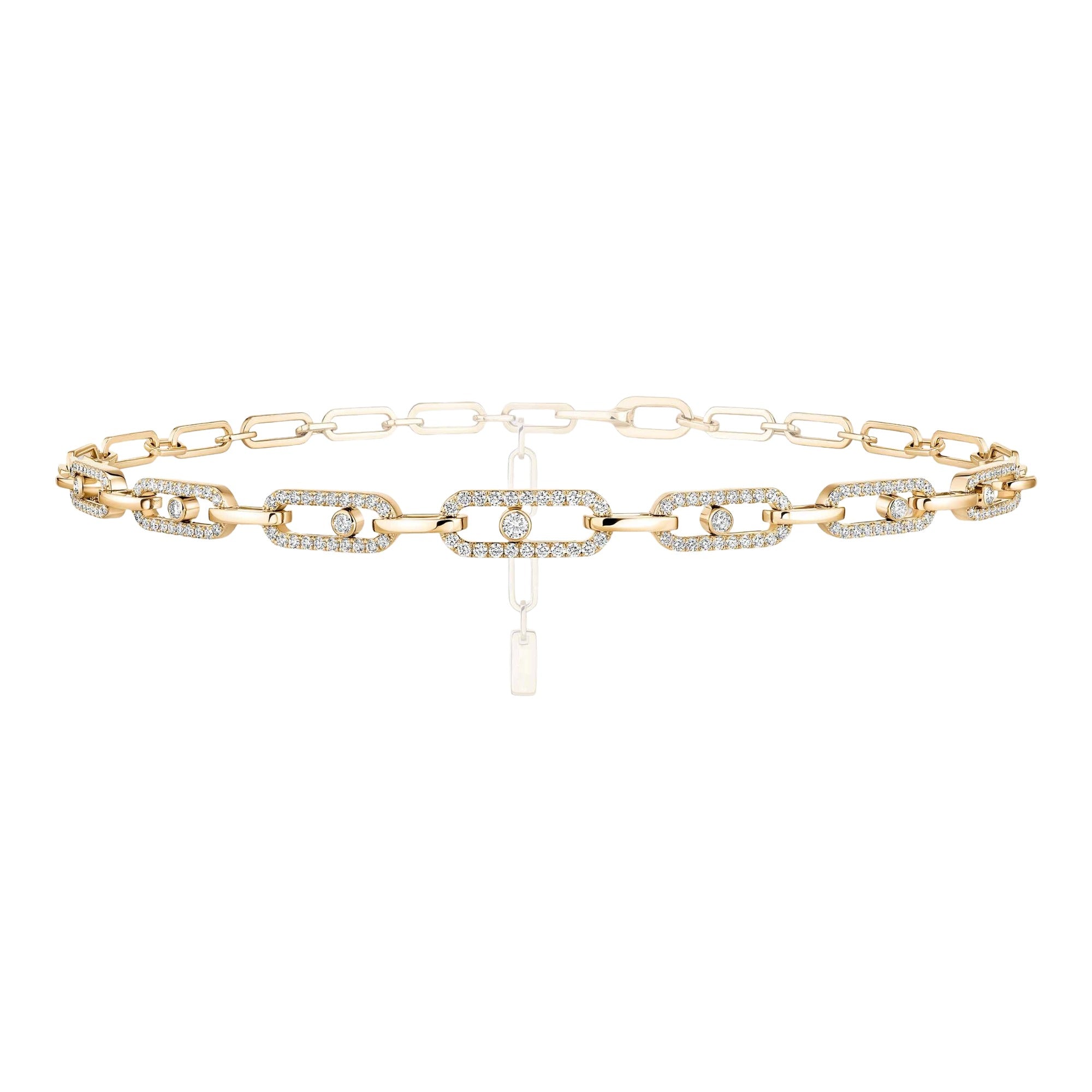 Eileen 14K Gold Rectangular Link Necklace