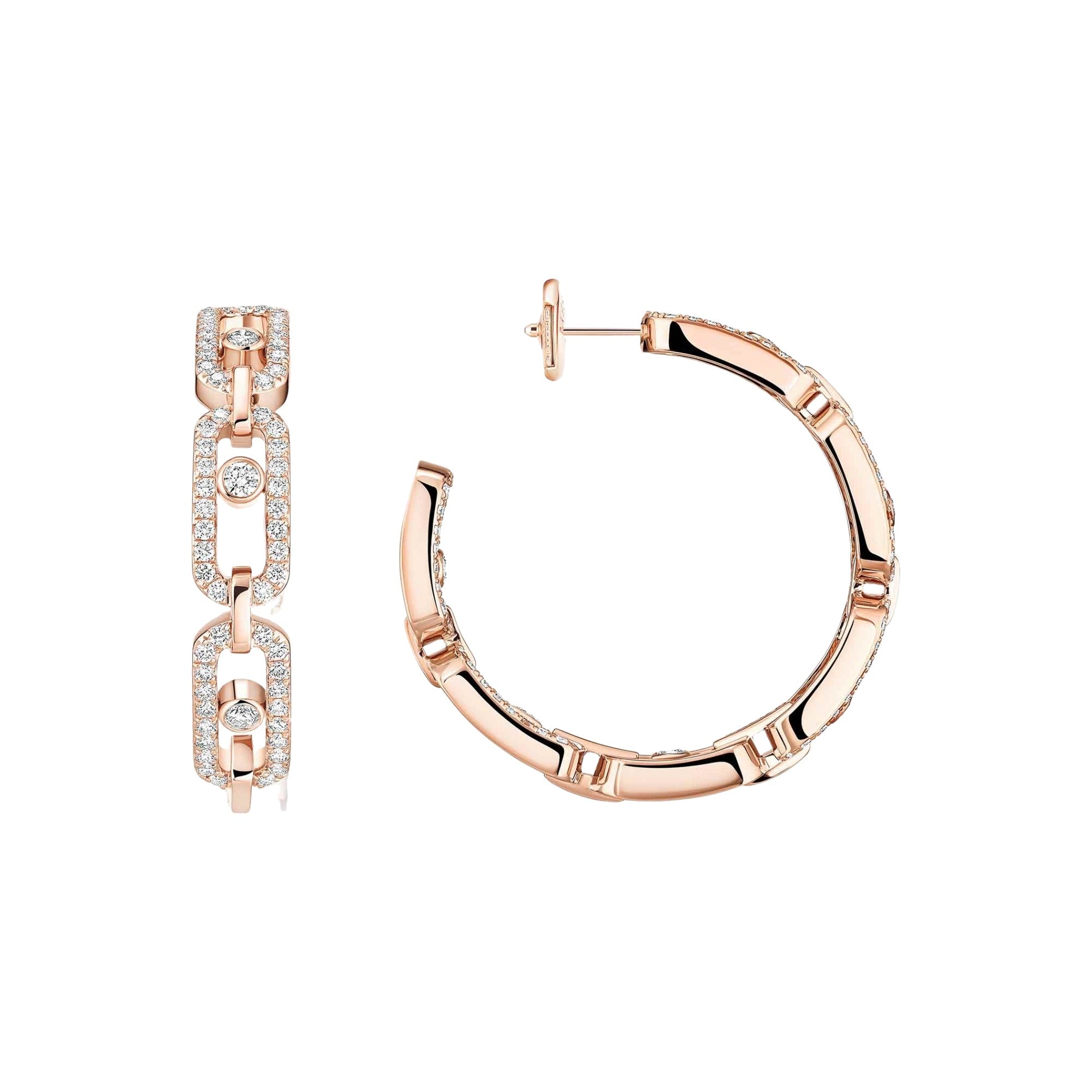 Eileen 18K Gold Move Rectangular Link Earrings