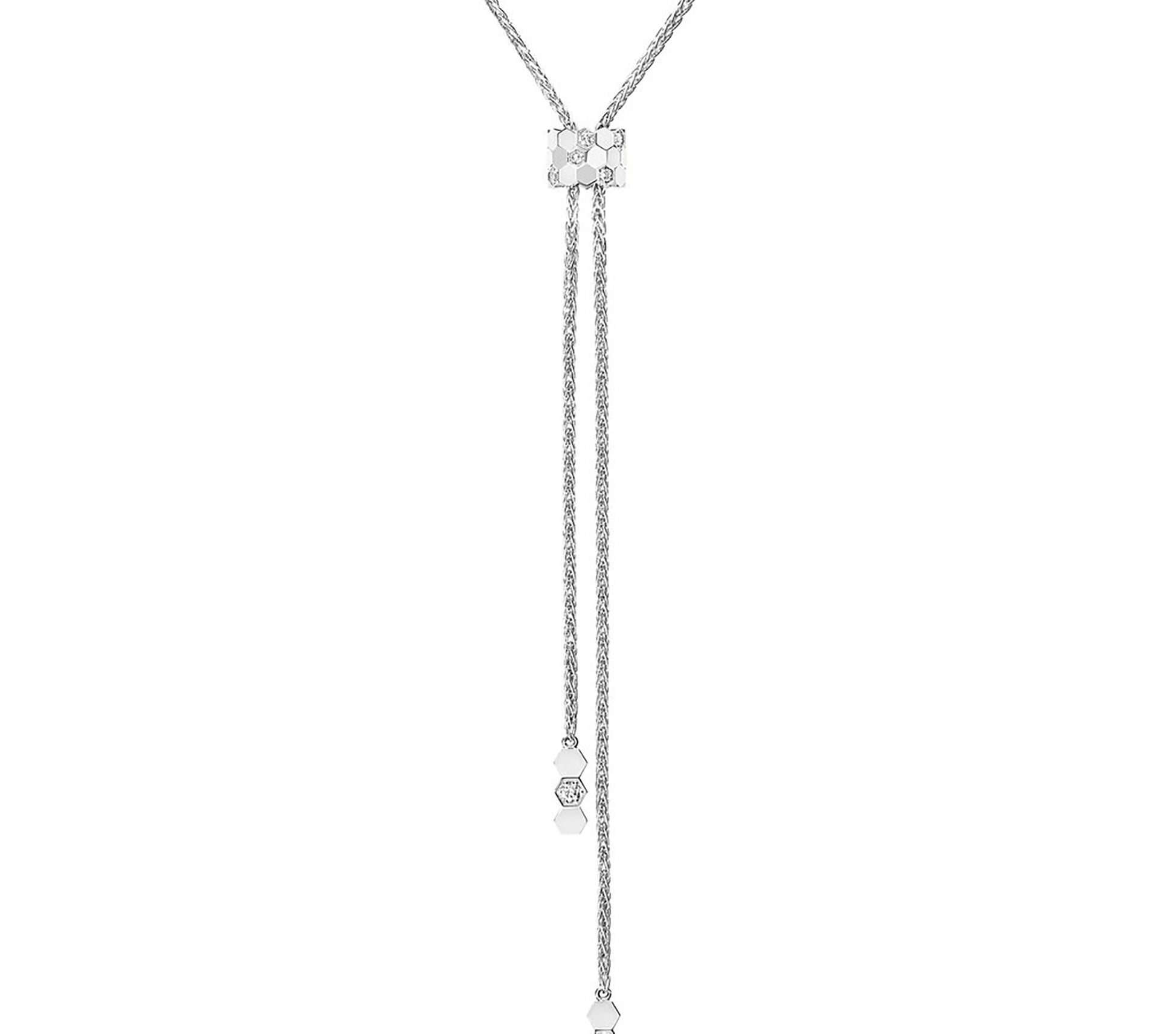 Elflind 14K Gold Hexagonal Honeycomb Necklace