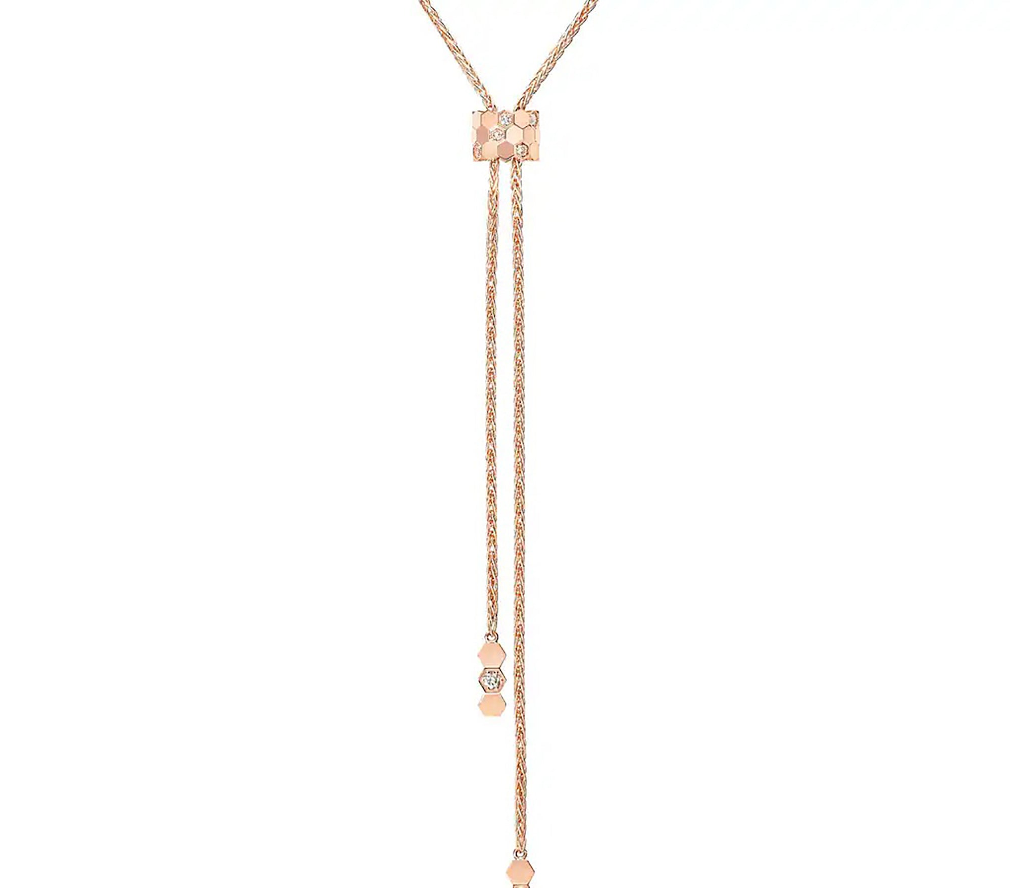 Elflind 14K Gold Hexagonal Honeycomb Necklace