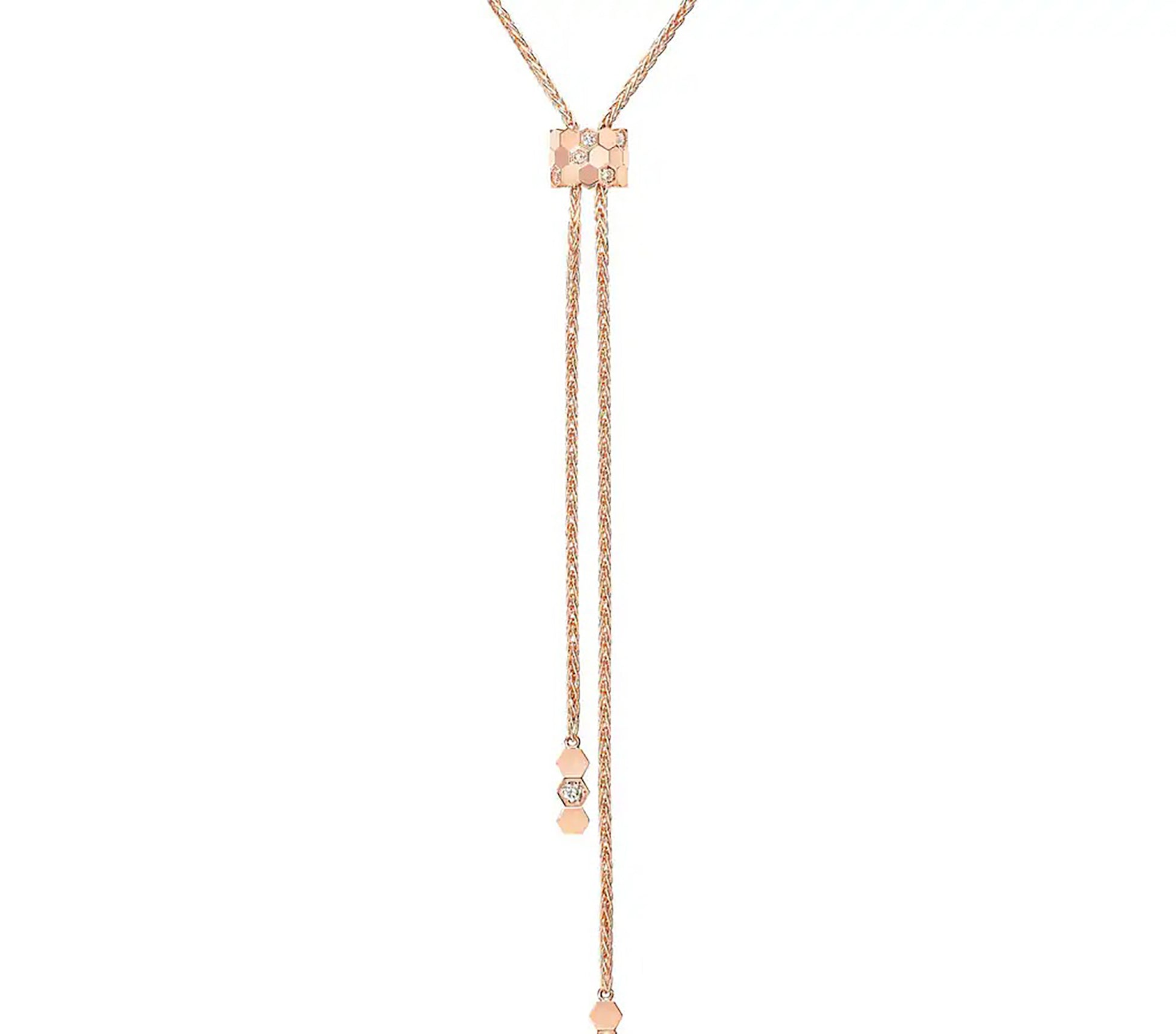 Elflind 14K Gold Hexagonal Honeycomb Necklace