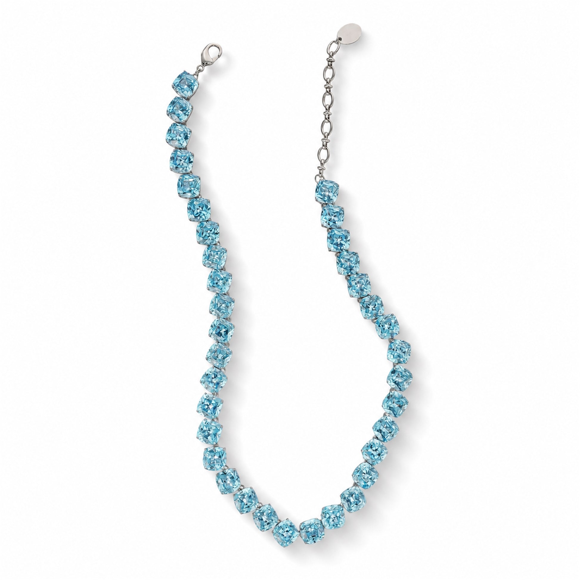 Eliana Blue Cushion Necklace