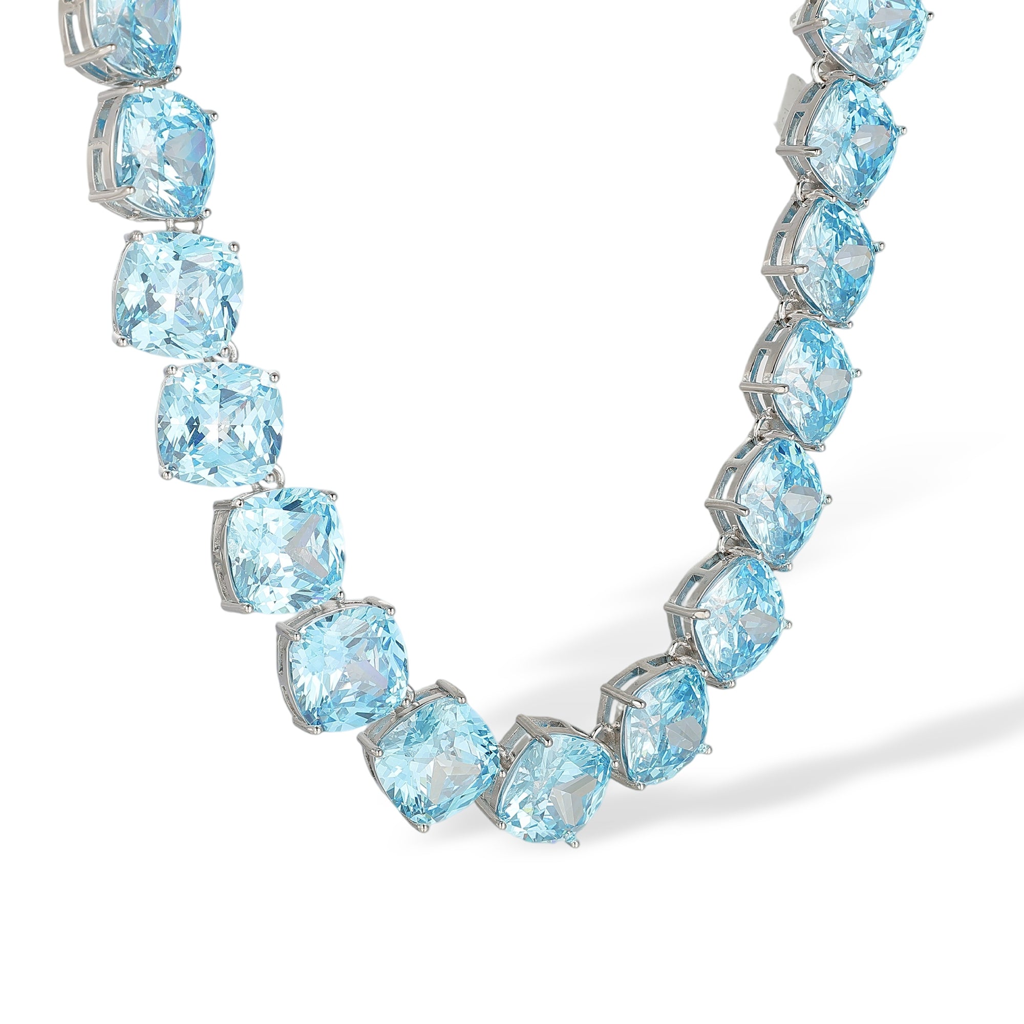 Eliana Blue Cushion Necklace