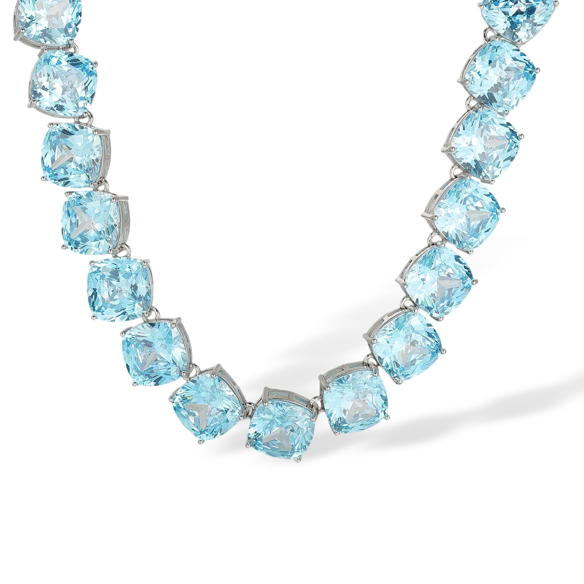 Eliana Blue Cushion Necklace