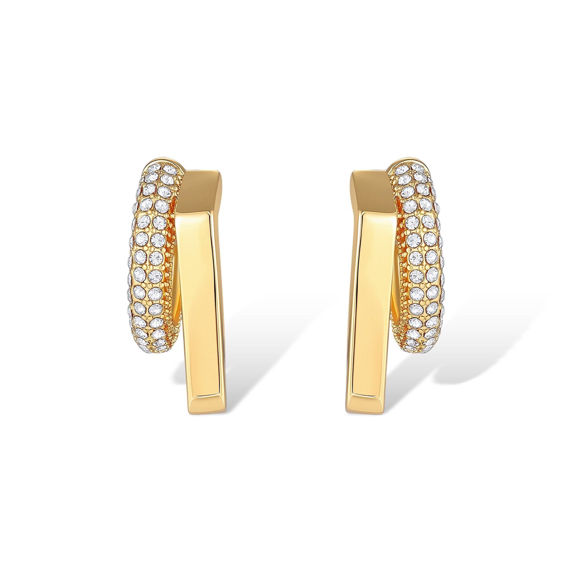 Élodie 18K Gold Round Earrings