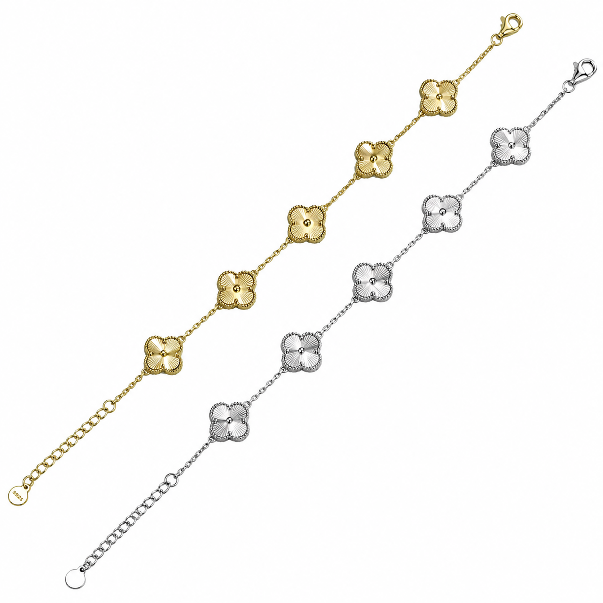 Elrunia 14K Gold Trèfle Mother-of-Pearl Bracelet