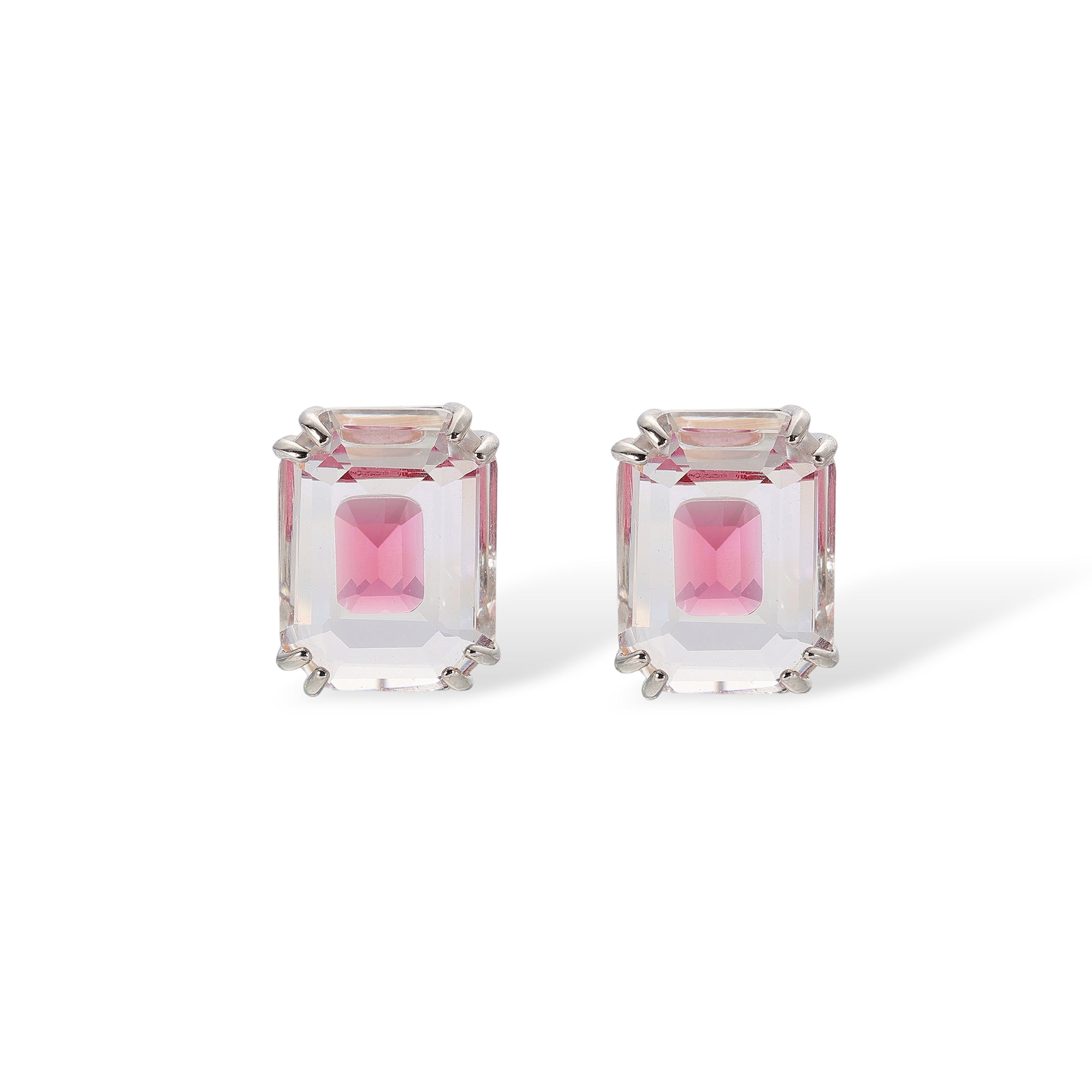 Elsgunde Multicolor Rectangular Stud Earrings & Necklace Set