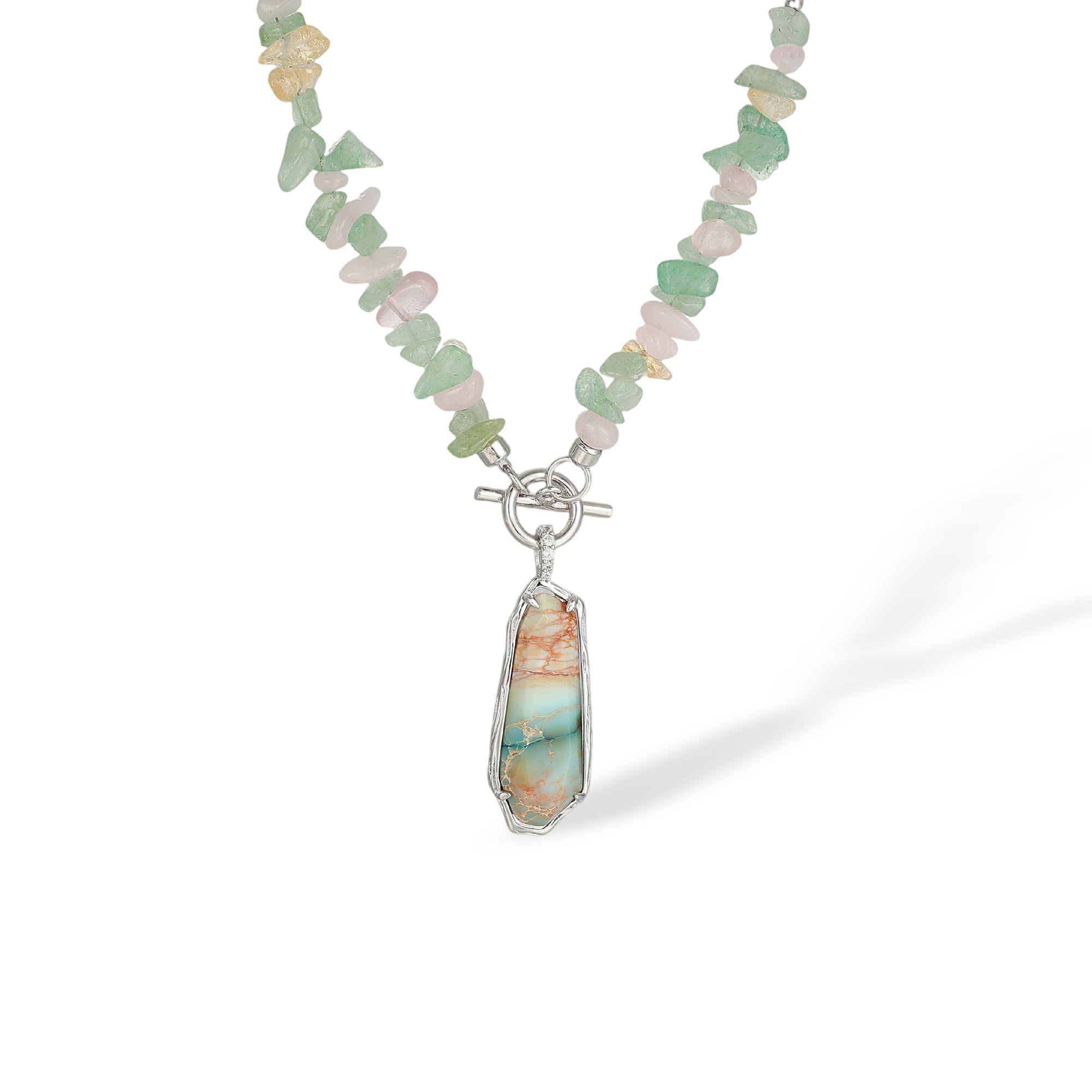 Elsmina Irregular Natural Stone Pearl Necklace