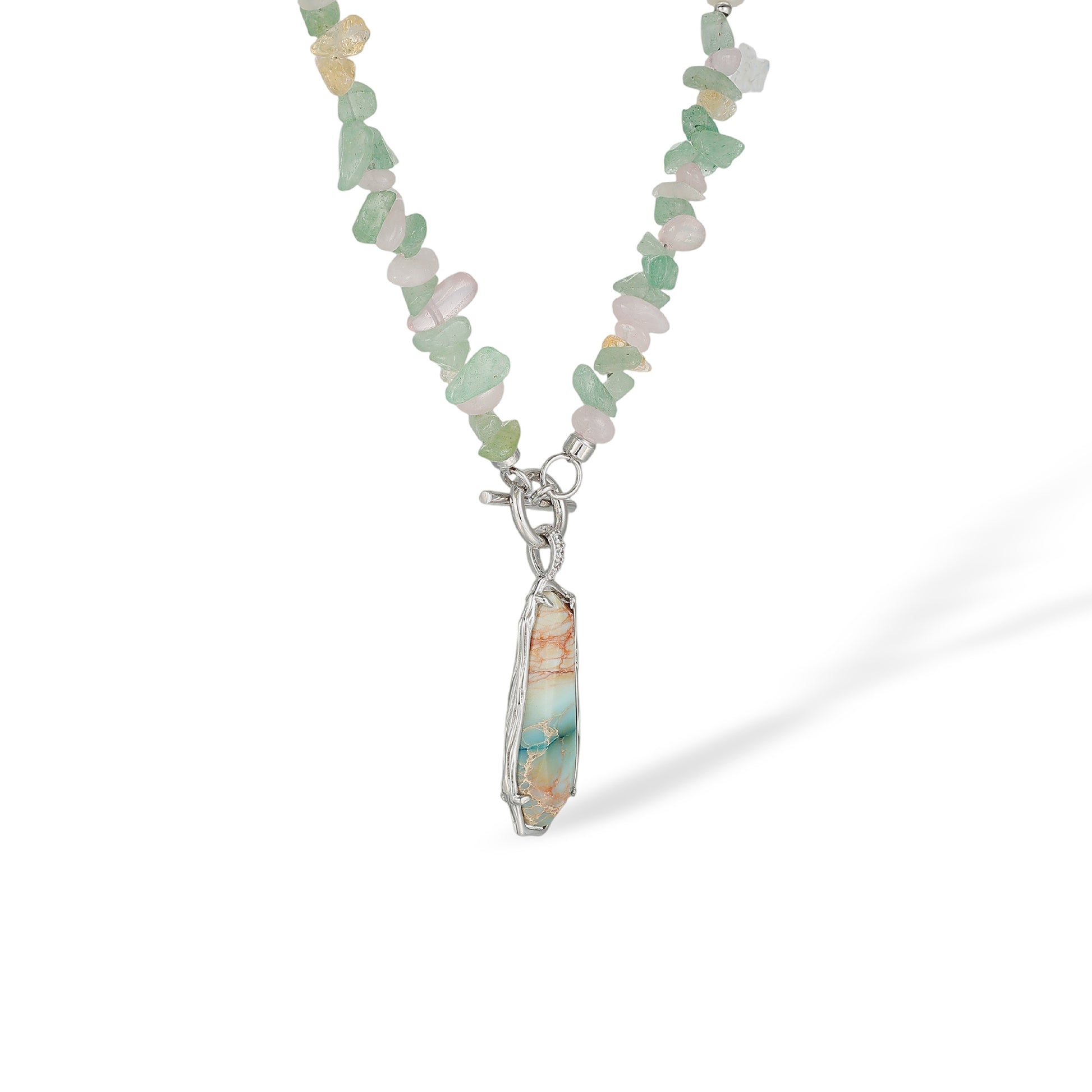 Elsmina Irregular Natural Stone Pearl Necklace