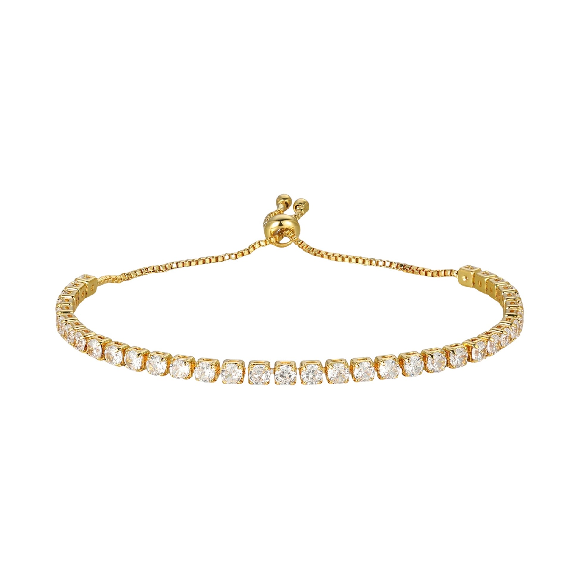 Elswind 14K Gold Small Square Bracelet