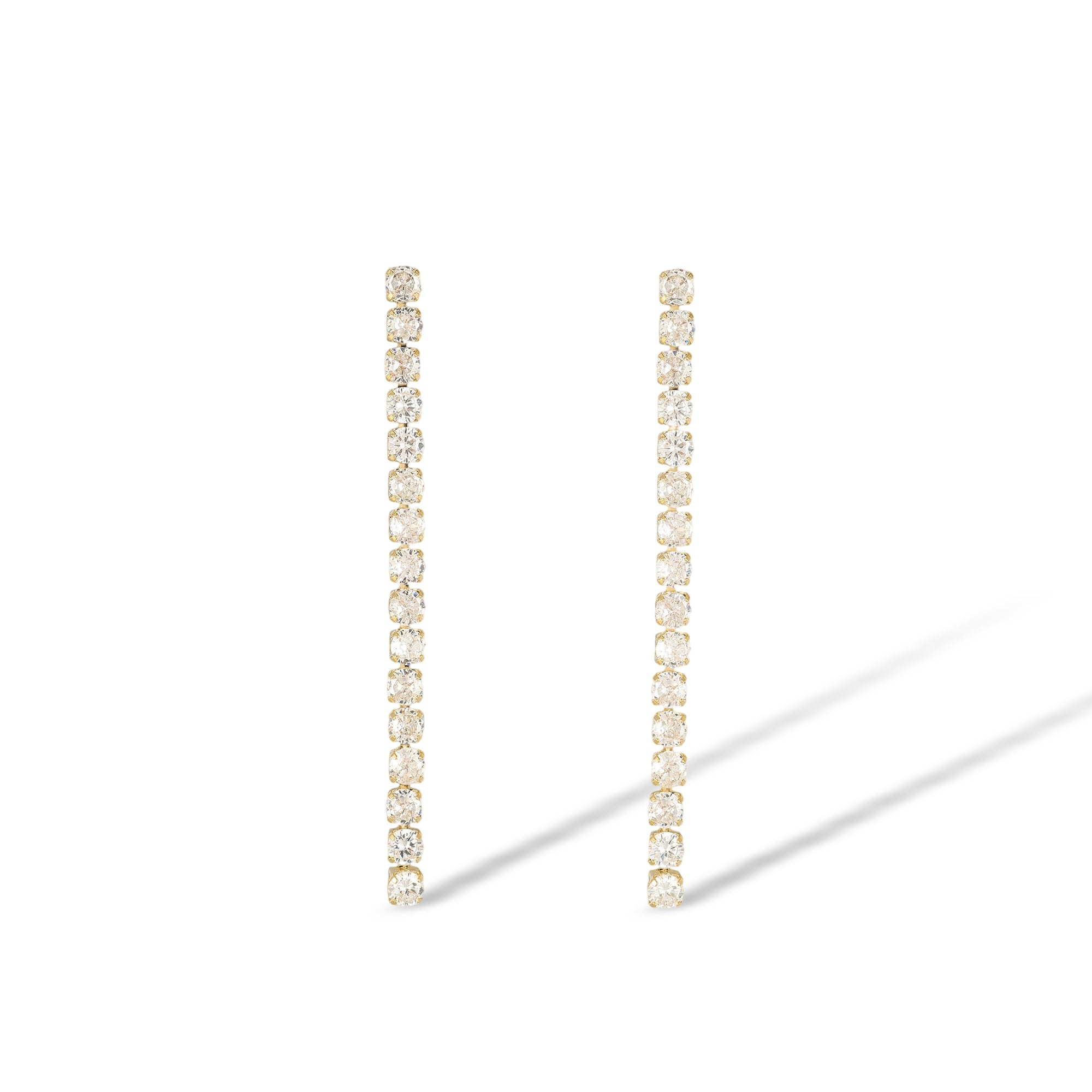 Elswind 14K Gold Square Drop Earrings