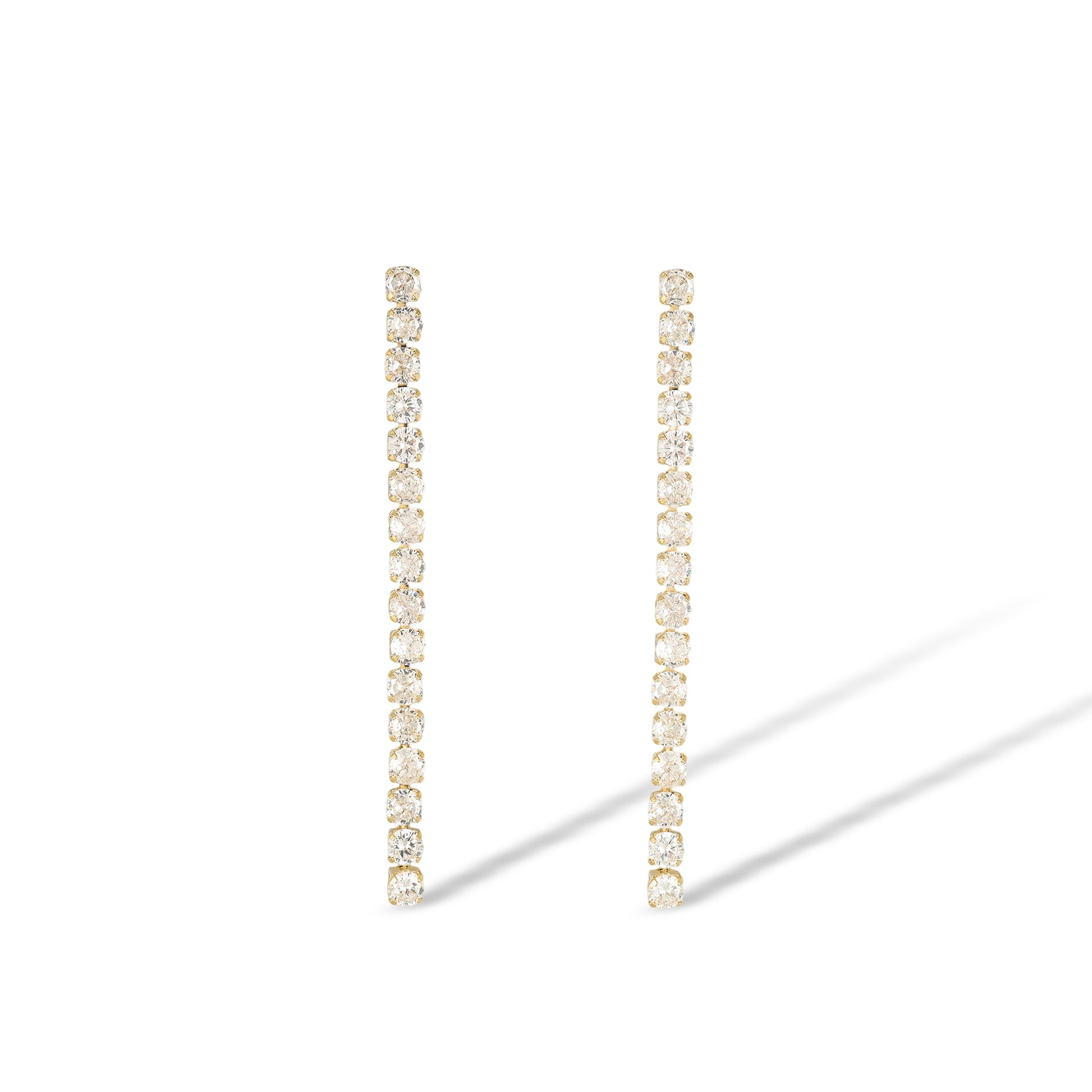 Elswind 14K Gold Square Drop Earrings