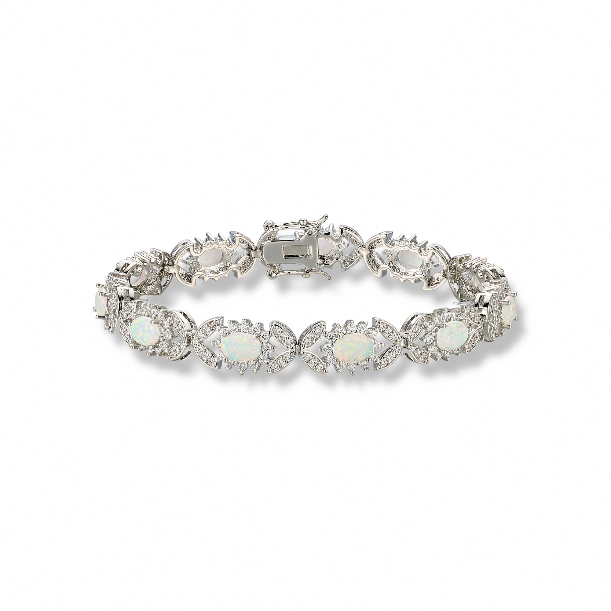 Elvira White Opal Butterfly Bracelet