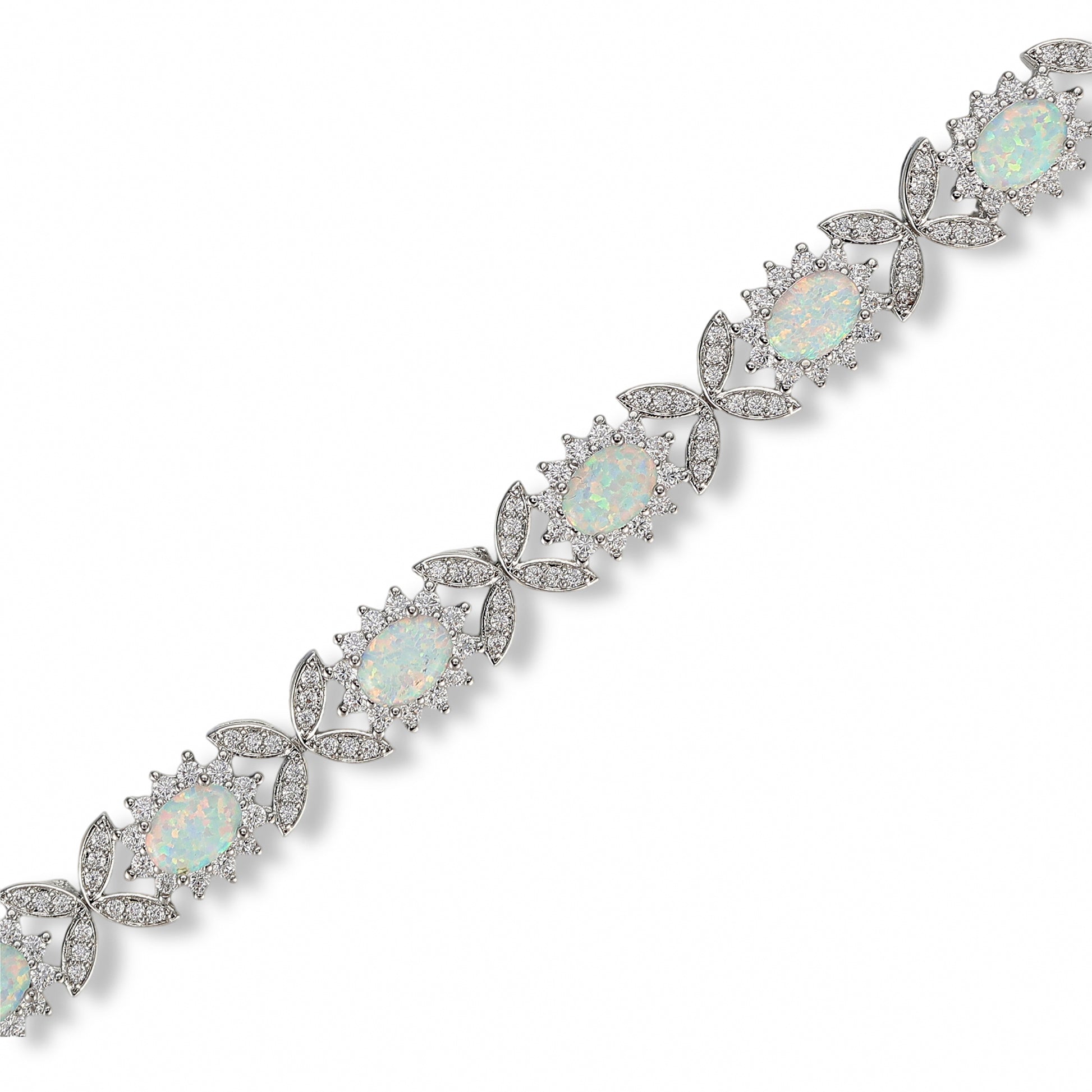 Elvira White Opal Butterfly Bracelet