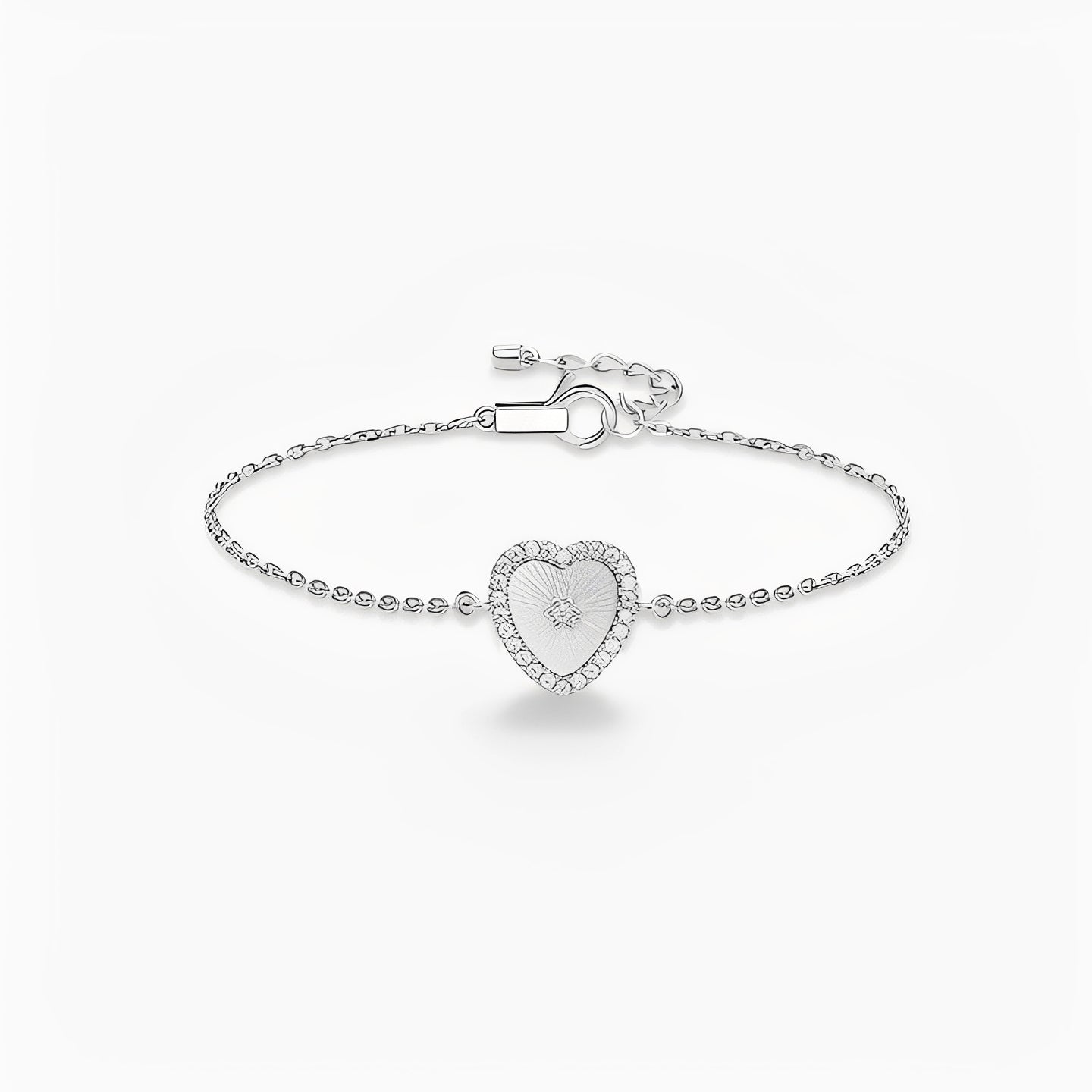 Émaillé White Shell Heart Bracelet