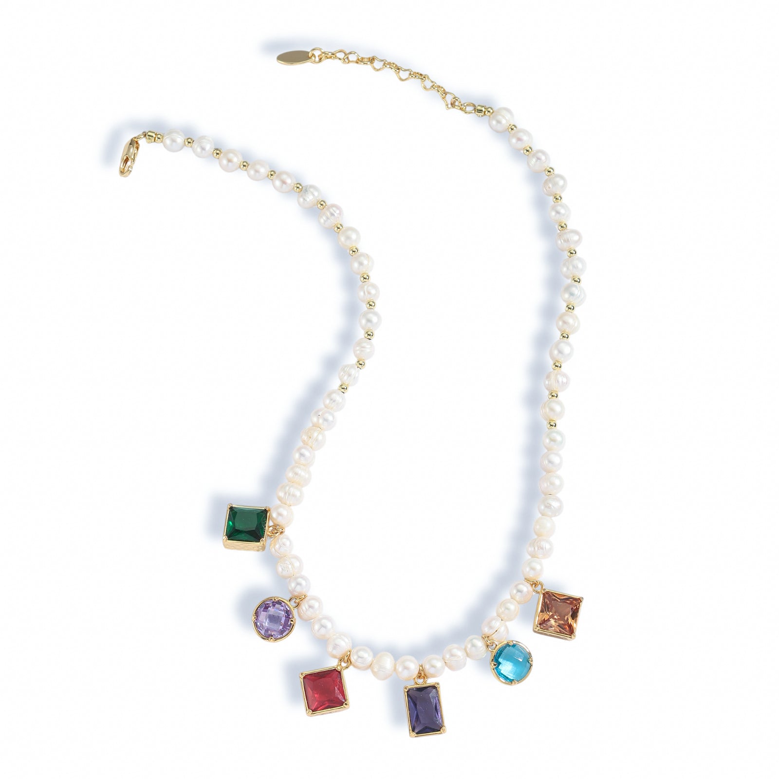 Emblème de grâce White Pearl Necklace