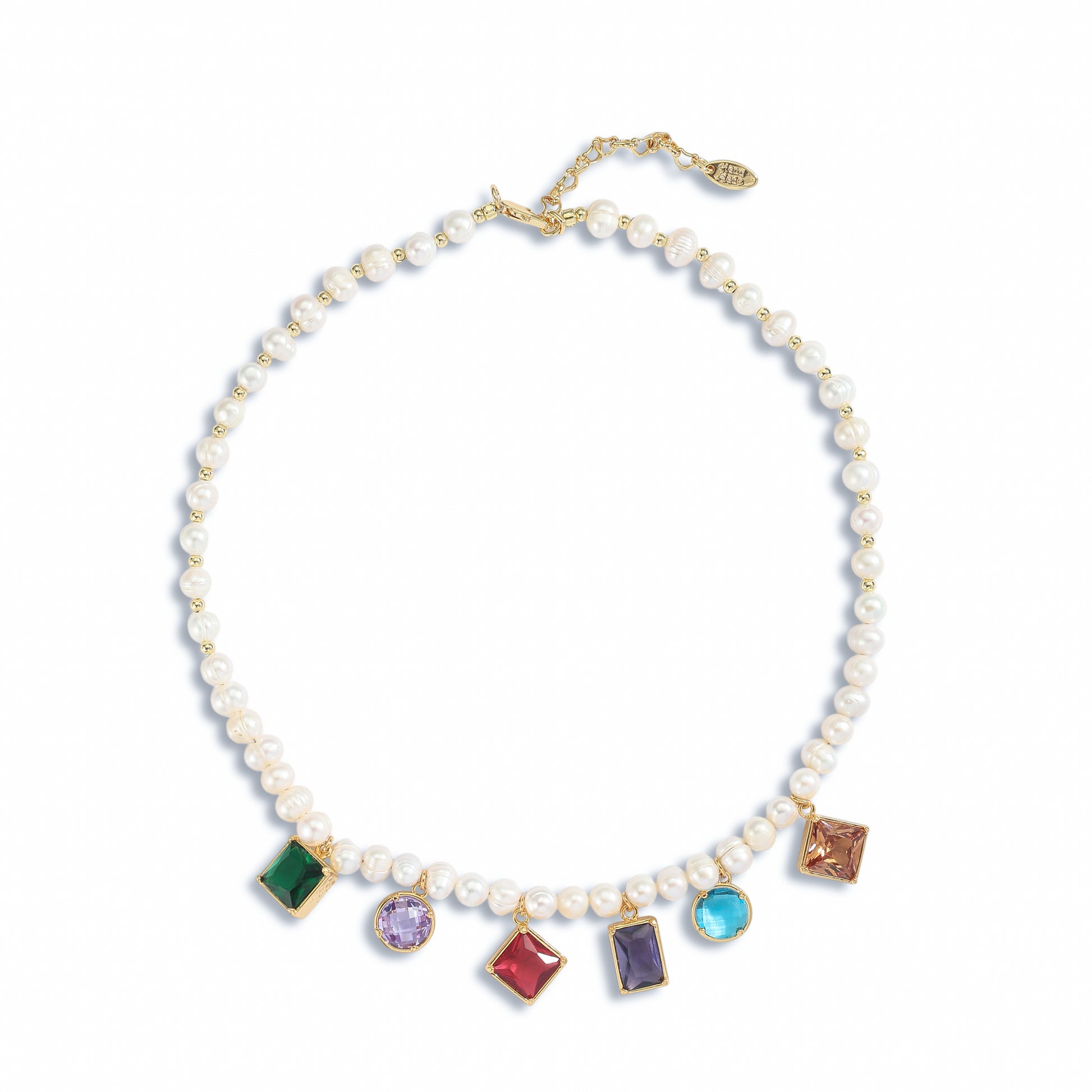 Emblème de grâce White Pearl Necklace