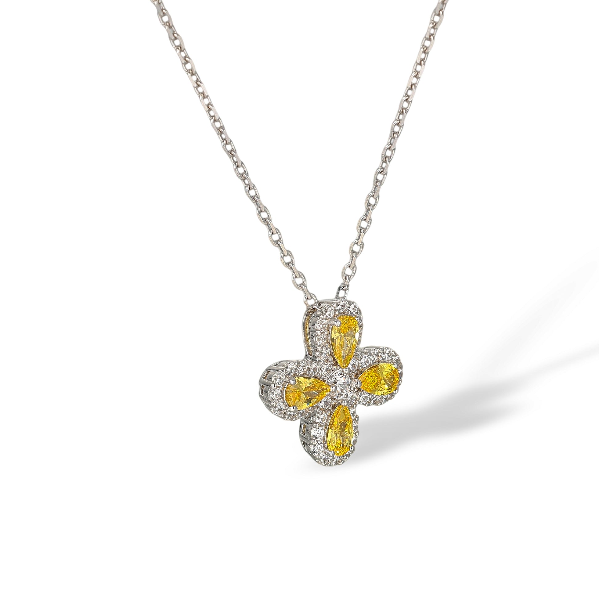 Émiline Yellow Trèfle Necklace