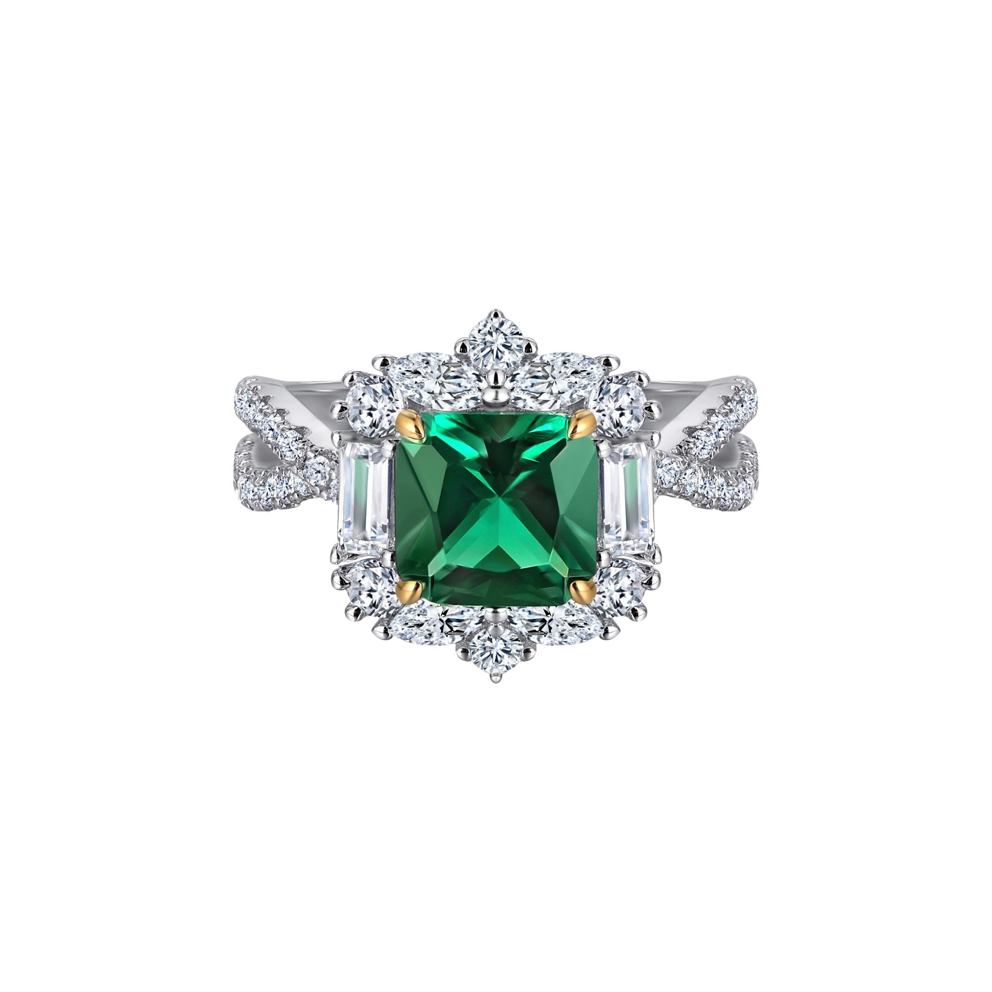 Éoleine Green Square Ring