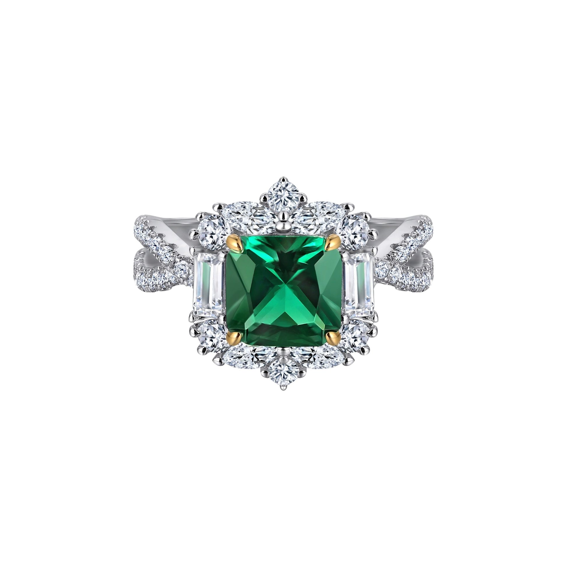 Éoleine Green Square Ring
