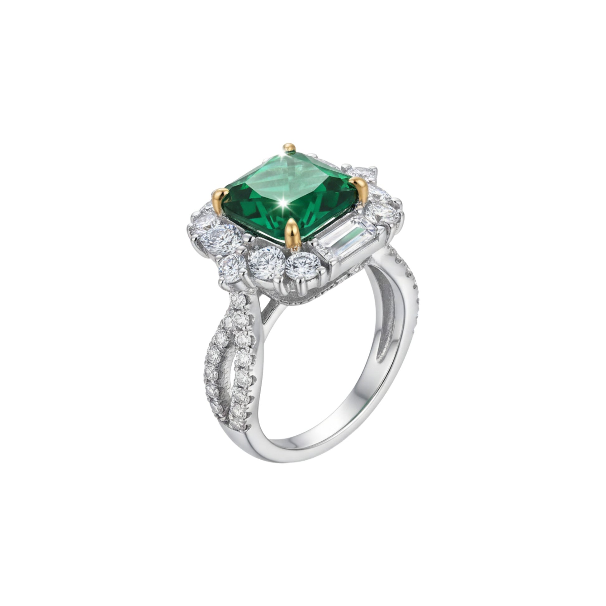 Éoleine Green Square Ring