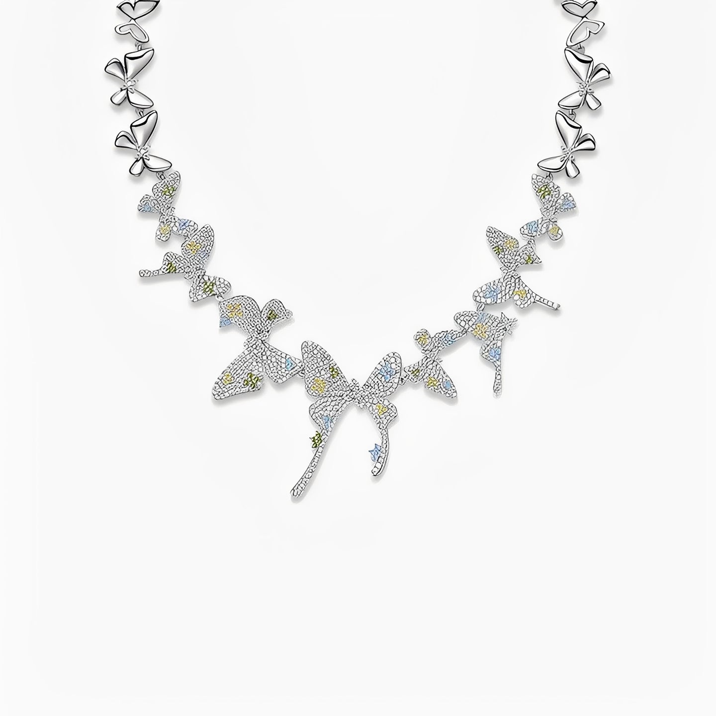 Épais Multicolor Butterfly Necklace