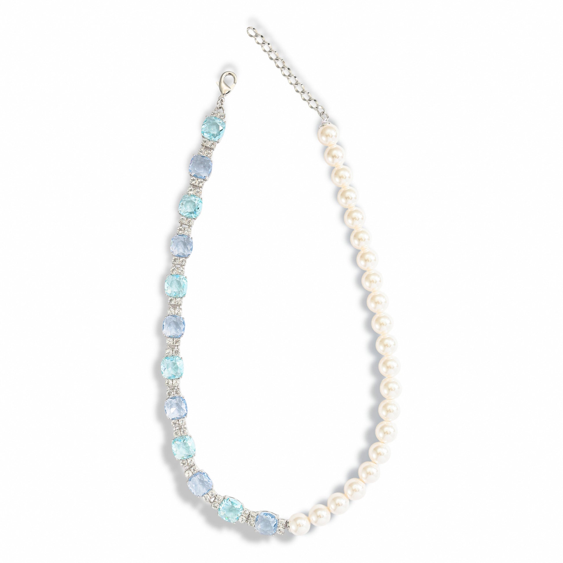 Équilibre Pearl Asymmetry Blue Necklace