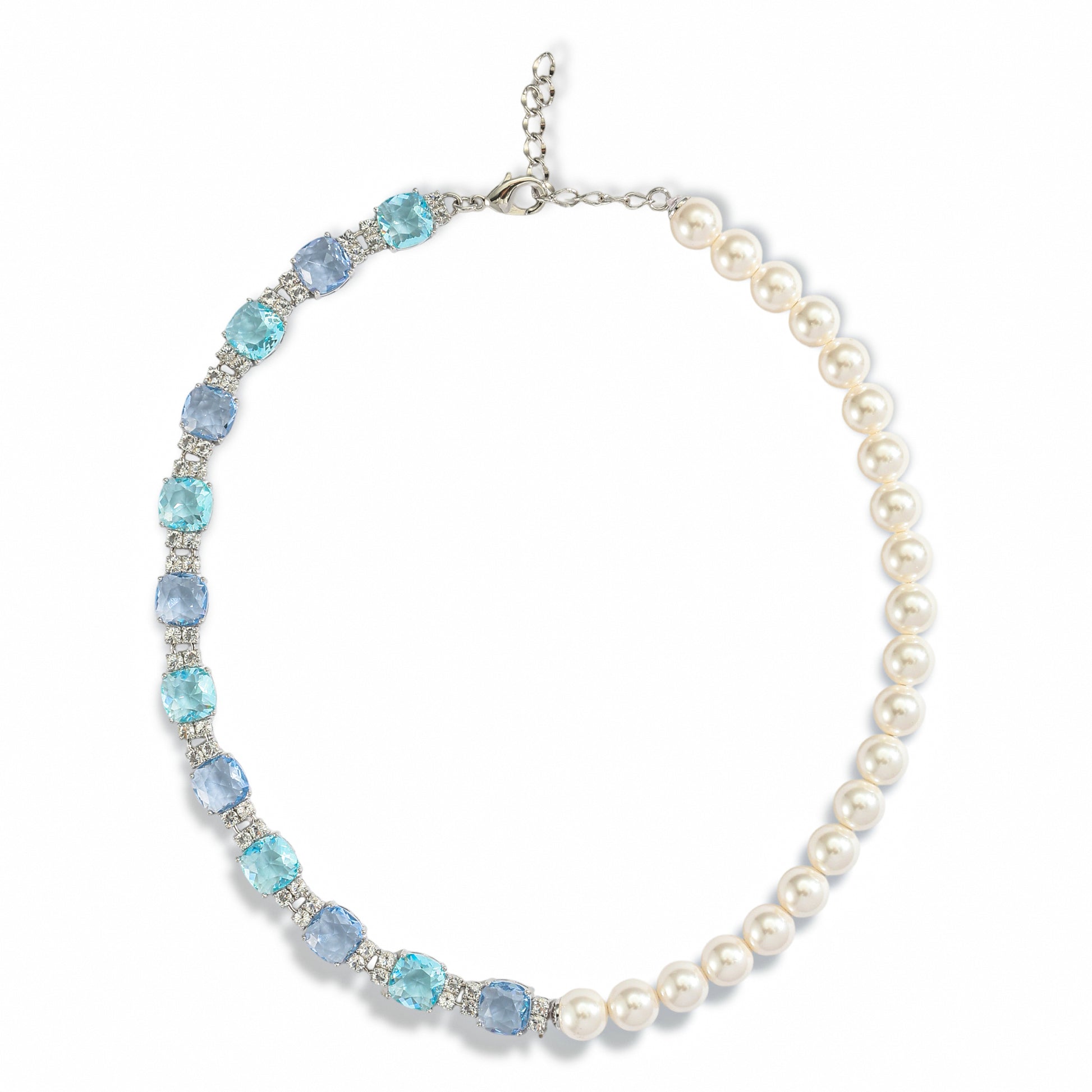 Équilibre Pearl Asymmetry Blue Necklace