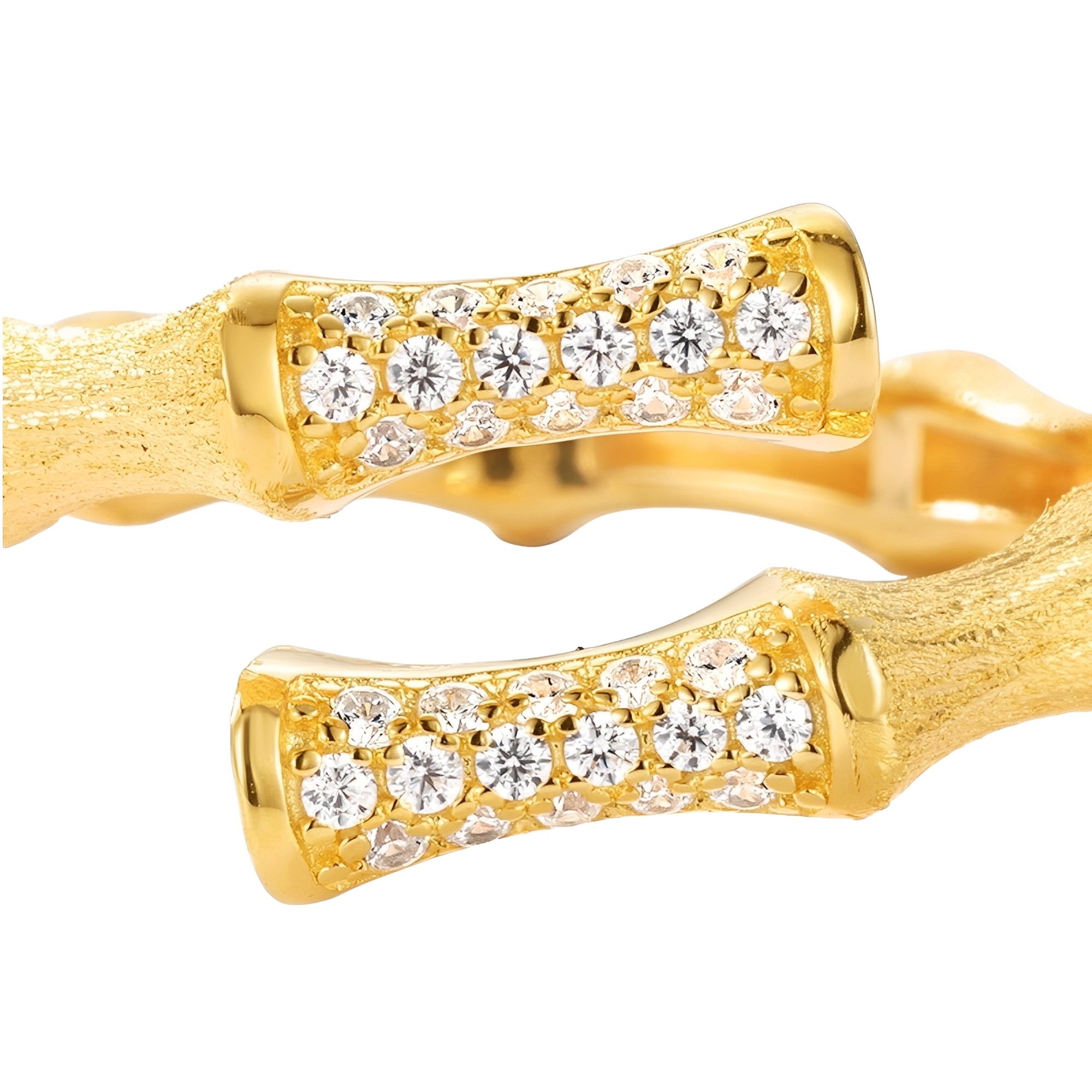 Erdmute 14K Gold Bamboo Open Ring