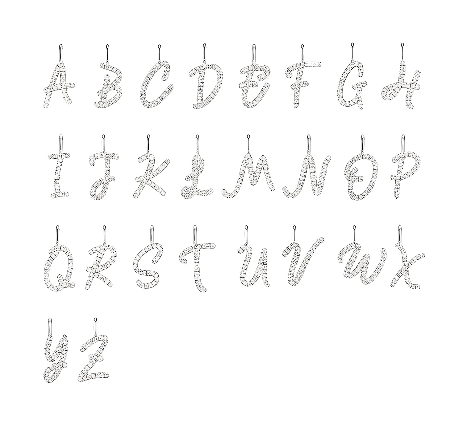 Érica White Initial Letter Necklace