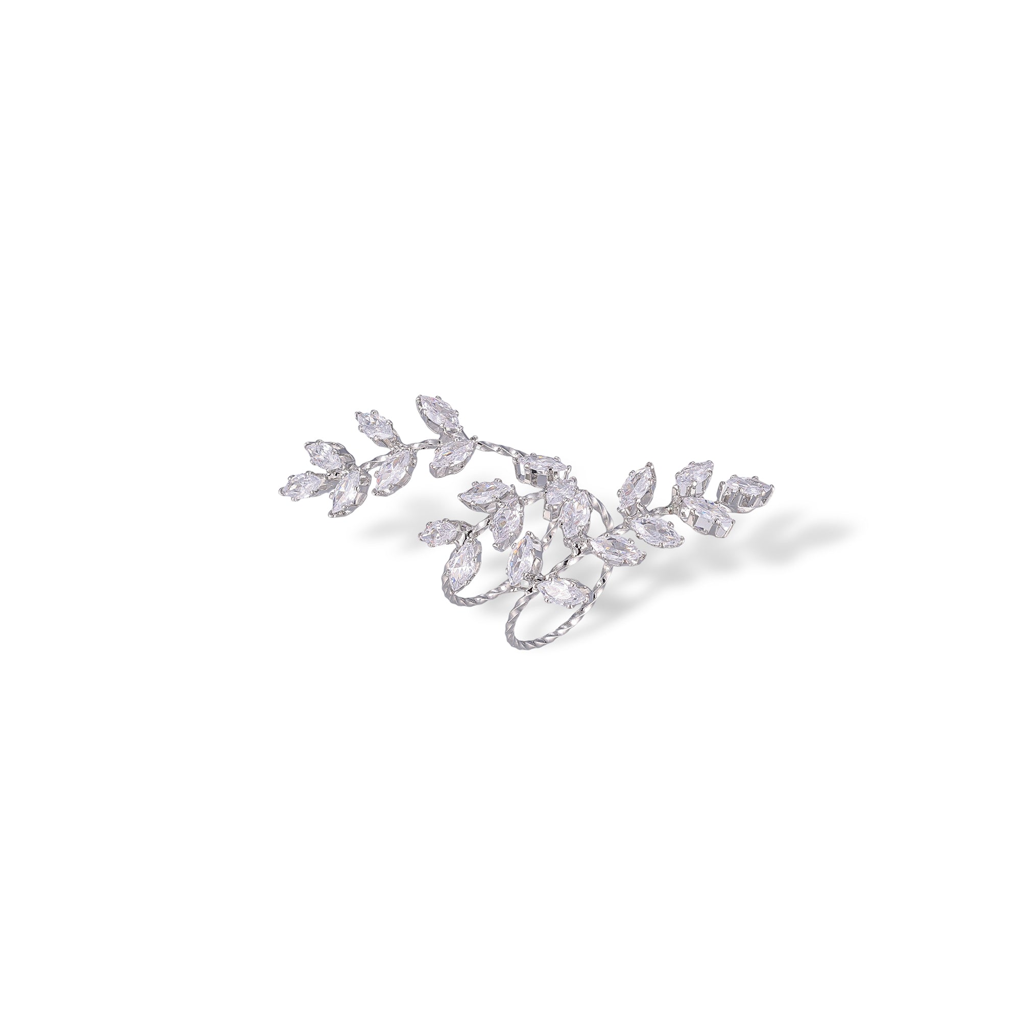 Ernestine White Vine Open Ring