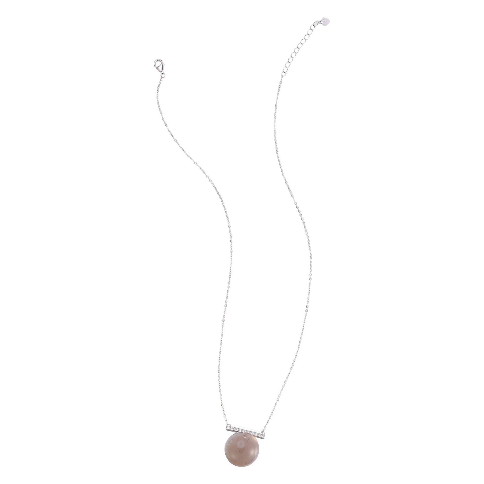 Erswind Spherical Smoky Quartz Necklace