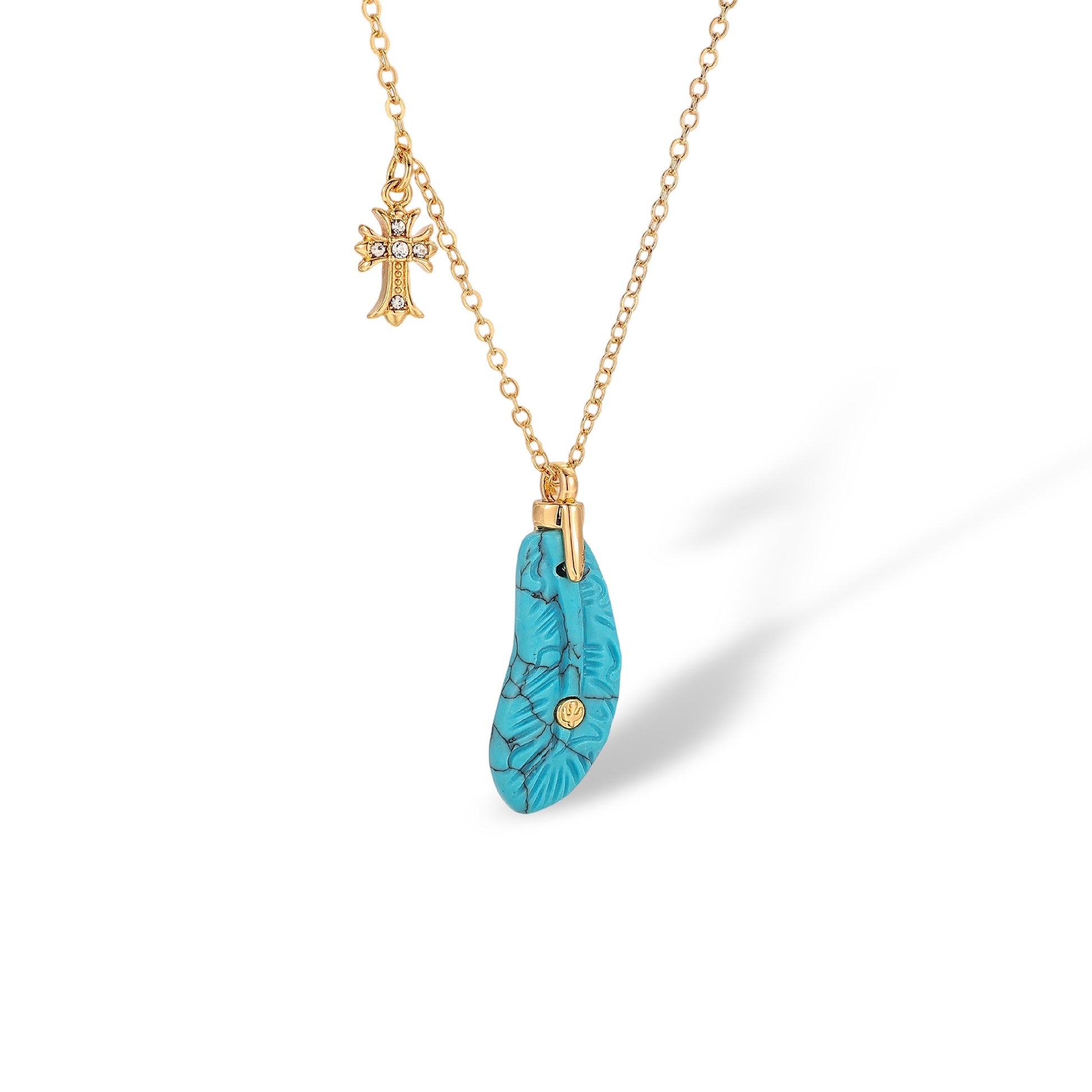 Étiennetta Turquoise Cross Necklace
