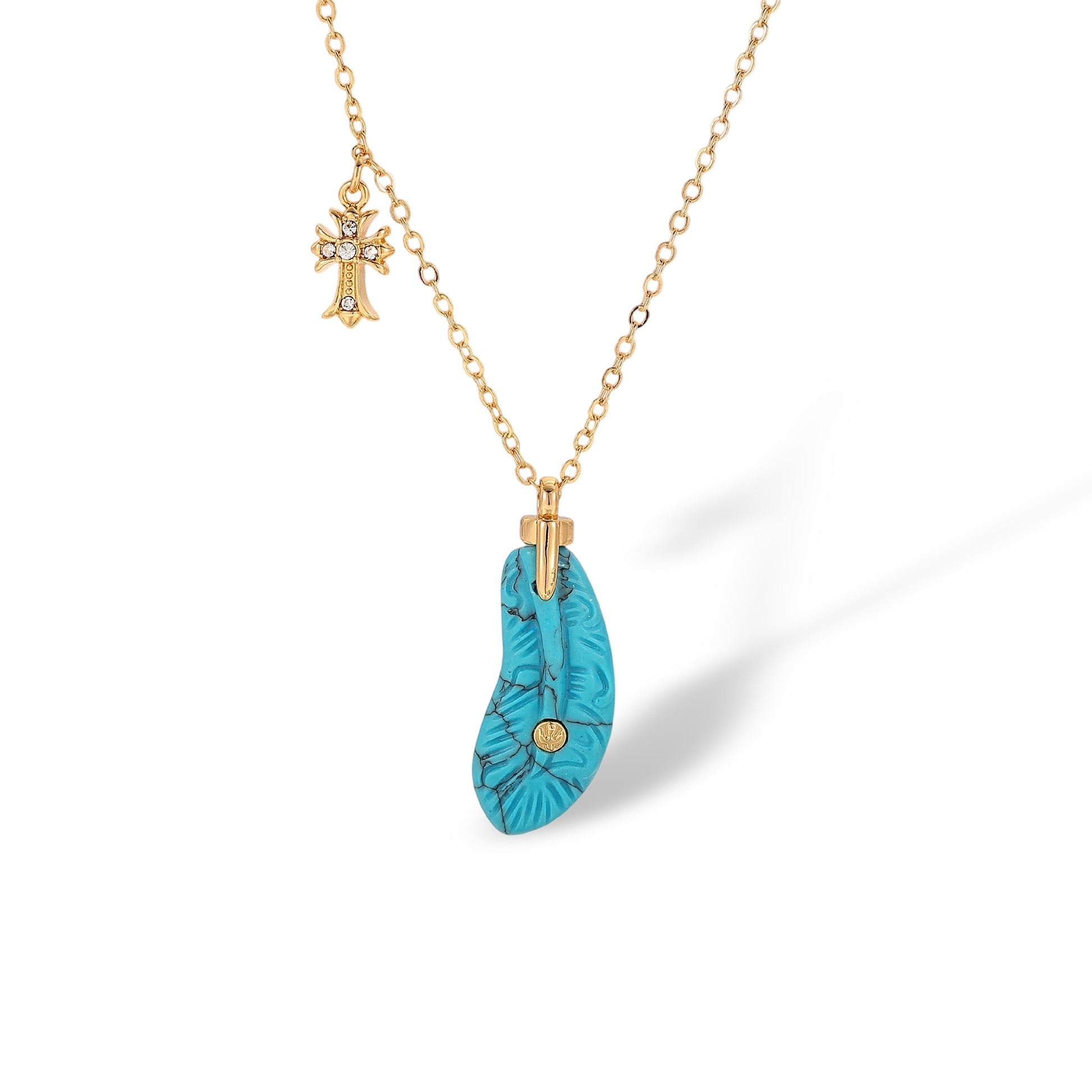 Étiennetta Turquoise Cross Necklace