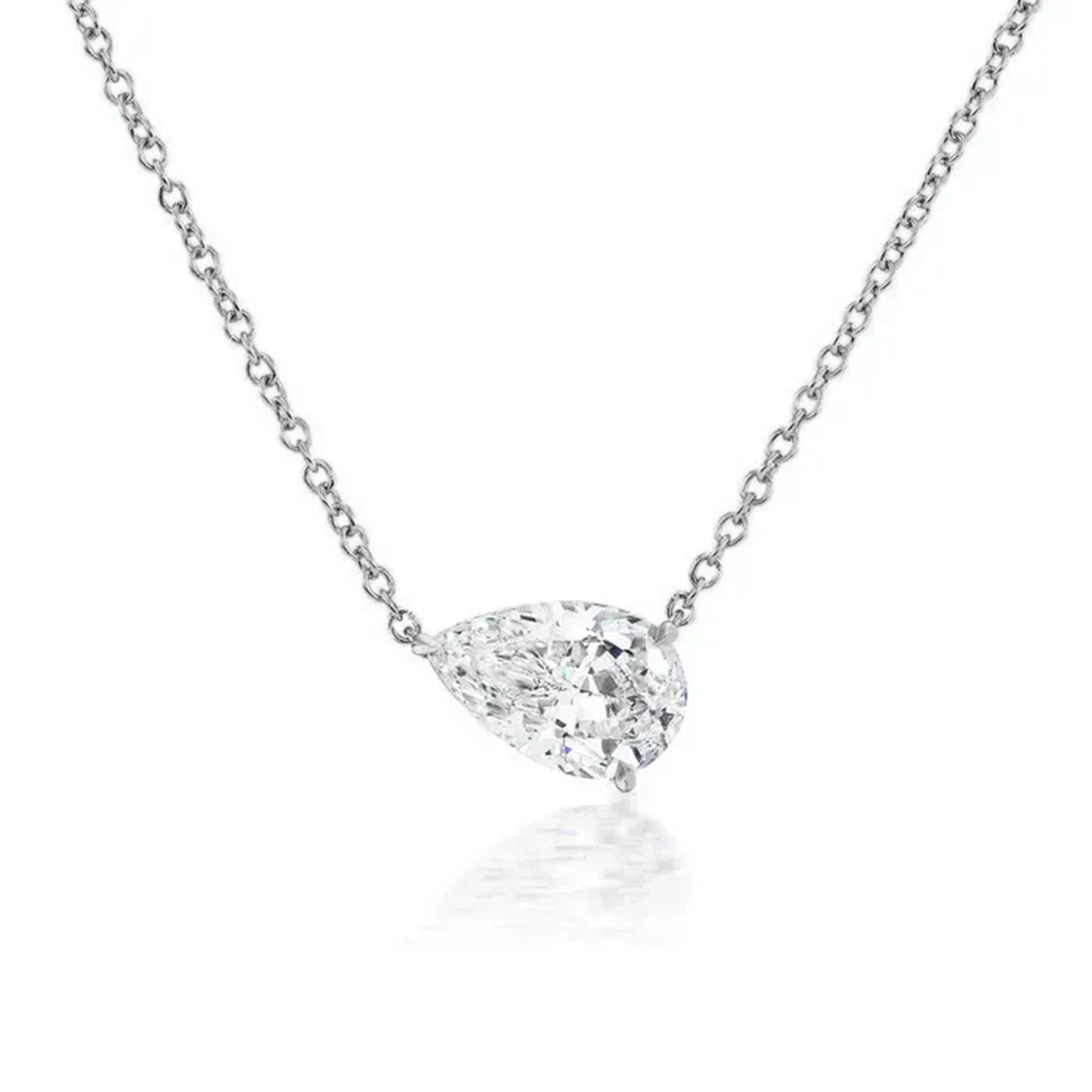 Eugénie 14K Gold Teardrop Moissanite Necklace